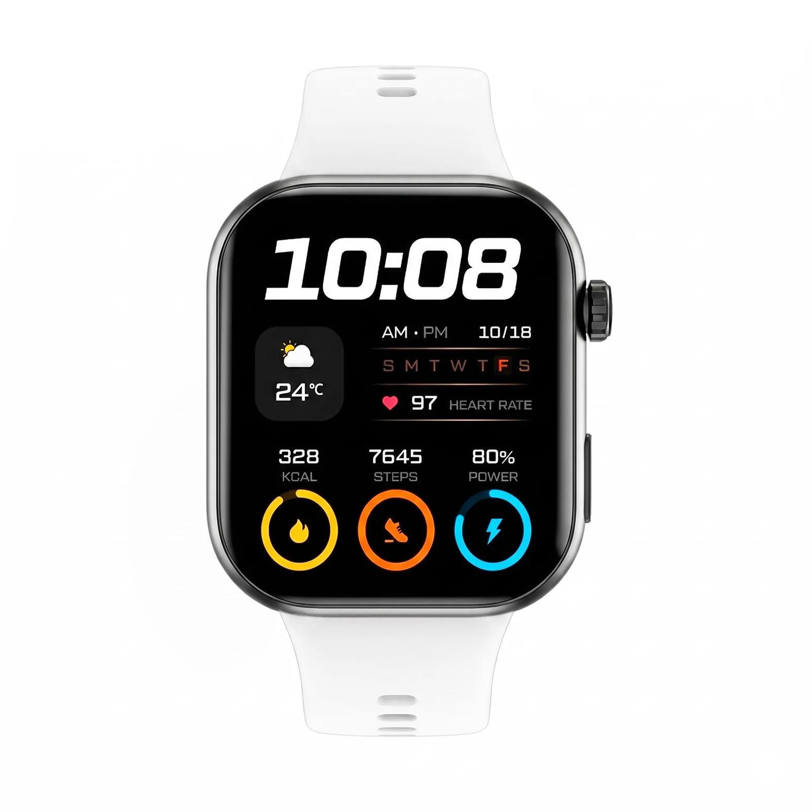 DL3 Mobilak Silicone Bracelet for HONOR Choice Watch 2i Strap, Soft Silicone Sport Replacement Strap for Women/Men, Adjustable Waterproof Sports Band for HONOR Choice Watch 2i - White