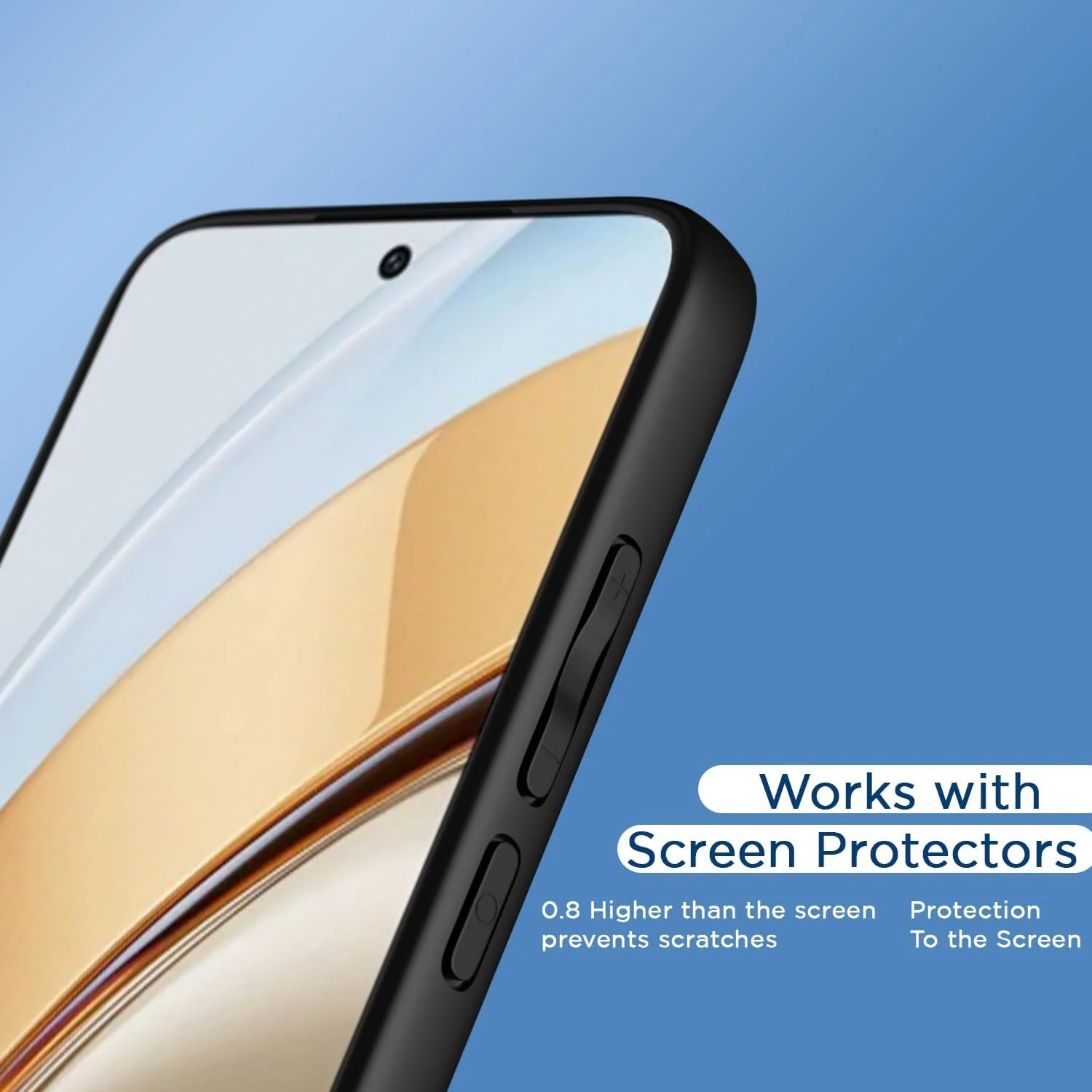 DL3 Mobilak Clear PC and TPU Protective Case for vivo V40 Lite 4G / 5G with Camera Protection and Military-Grade Protection - Black