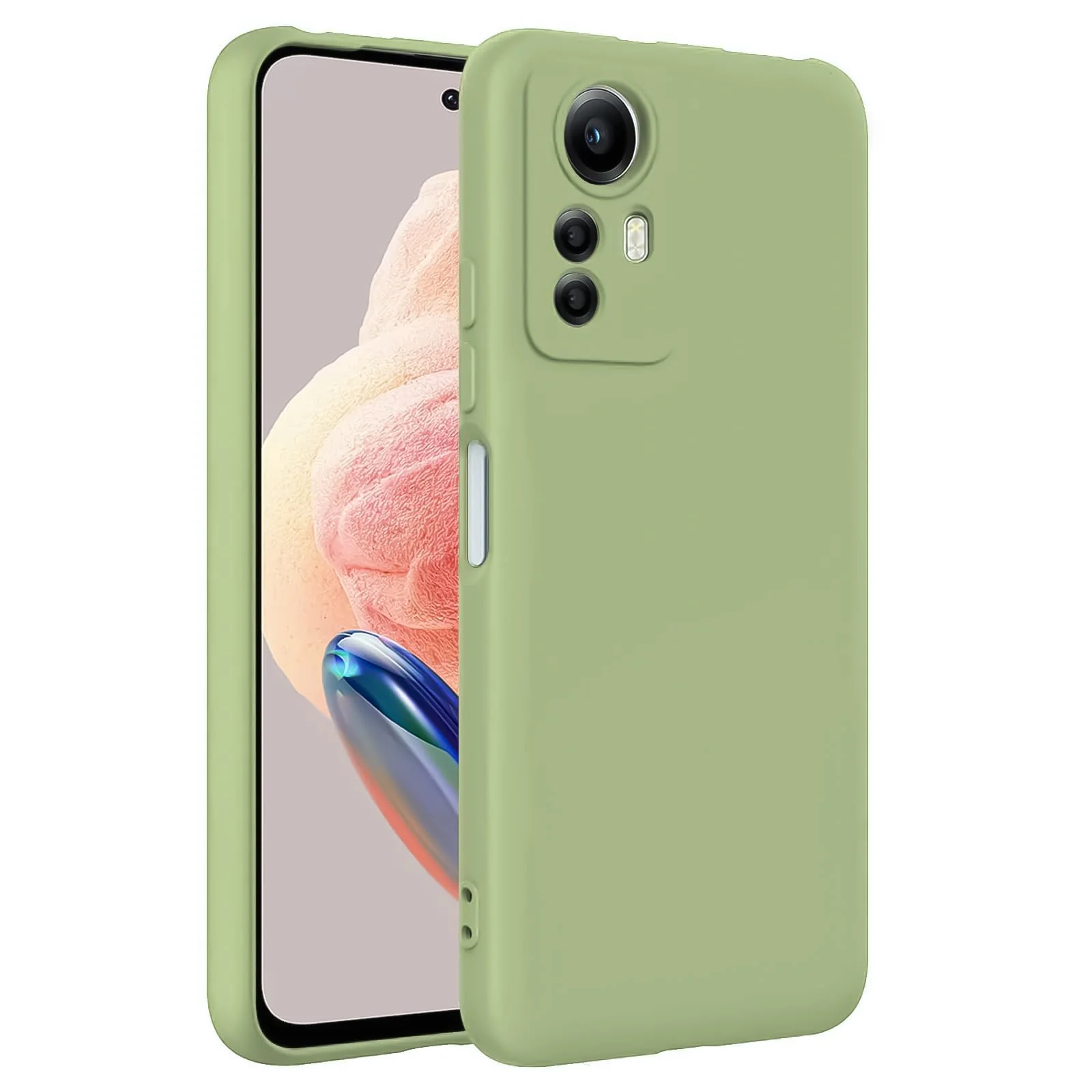 DL3 Mobilak Xiaomi Redmi Note 12S Case, Soft Flexible Liquid Silicone Gel Rubber Bumper Cover, Full Body Shockproof Protective Phone Case - Mint Green