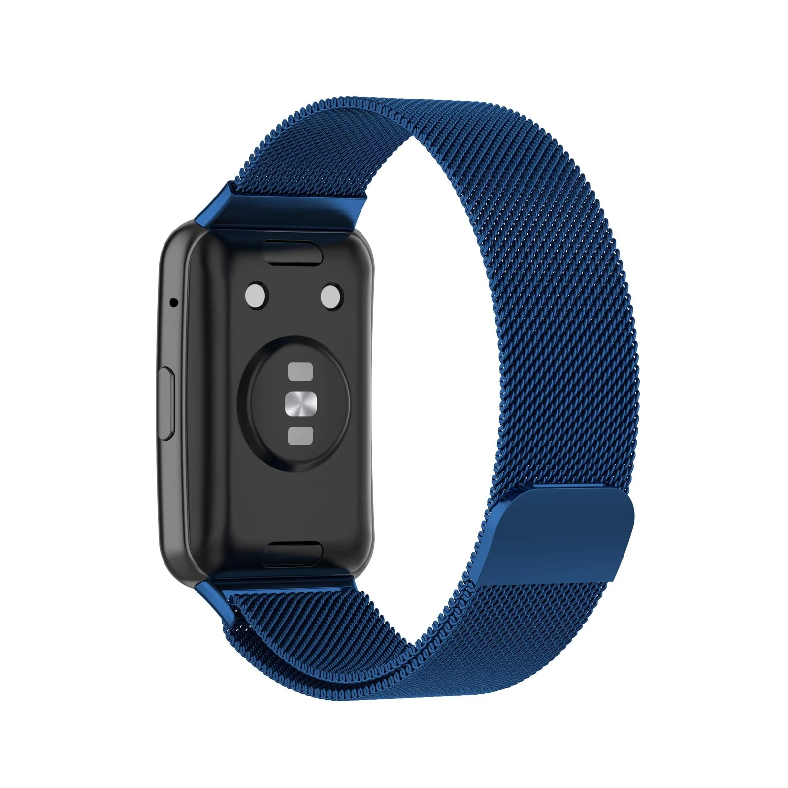 Dl3 Mobilak Bracelet Compatible with Huawei Watch Fit, Stainless Steel Replacement Straps, Mesh Metal Watch Strap, Magnetic Adjustable Replacement Strap Compatible with Huawei Watch Fit (Blue)