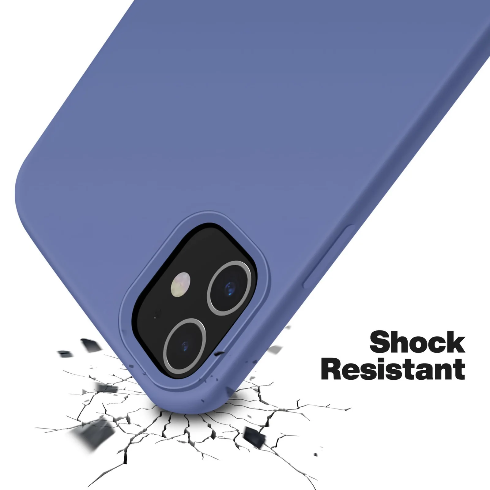 DL3 Mobilak Compatible with iPhone 11 (6.1 Inch) Case, Liquid Silicone Case, Full Body Protective Cover, Shockproof, Slim Phone Case, Anti-Scratch Soft Microfiber Lining - Lavender Blue