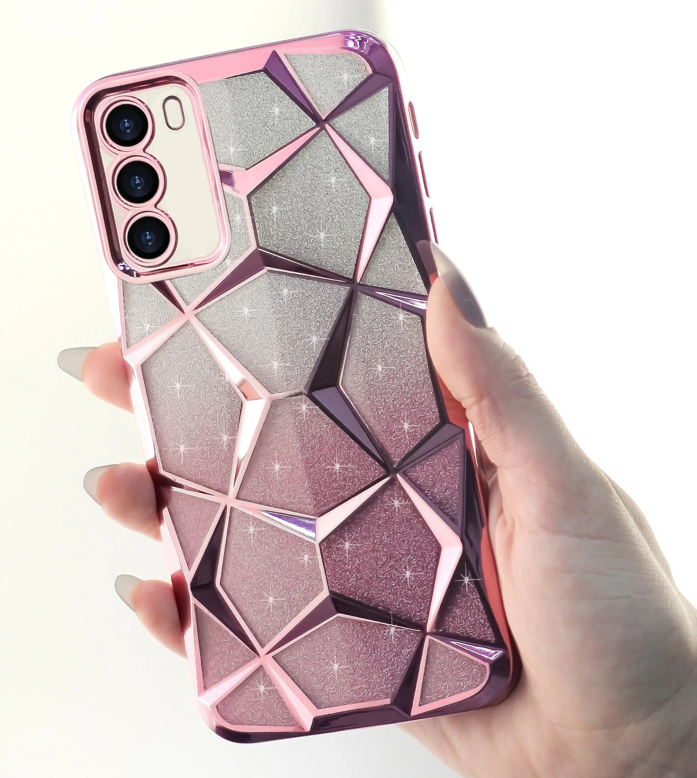 DL3 MOBILAK Gradient Glitter TPU Phone Case for OPPO A16