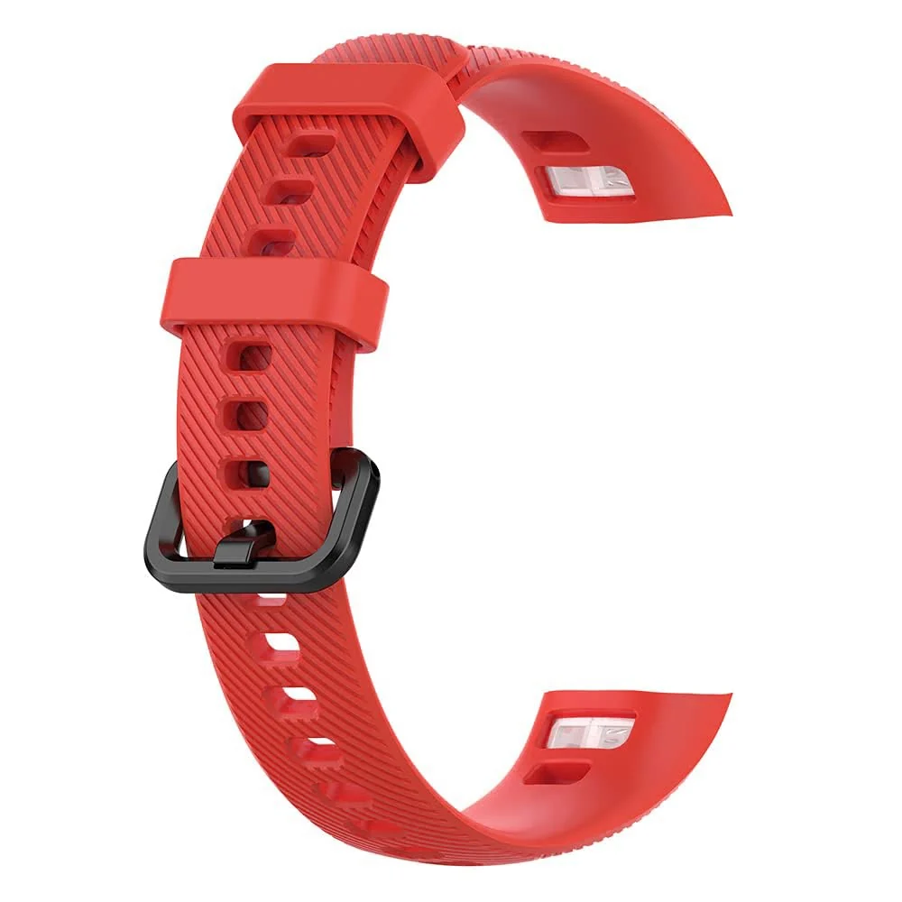 DL3 Mobilak Compatible for Honor Band 5/Honor Band 4 Strap, Soft Silicone Sport Wristband Adjustable Accessory Bracelet Replacement Band for Honor Band 5/Band 4 - Black