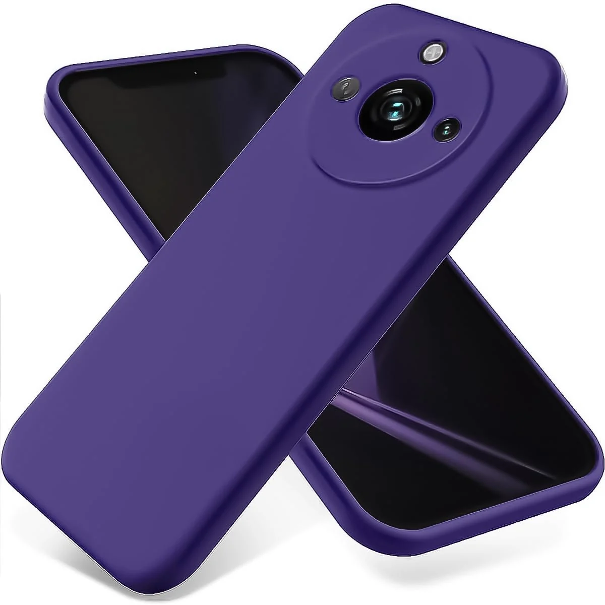 DL3 Mobilak Liquid Silicone Protective Case for realme 11 Pro / realme 11 Pro+ Plus 5G with Microfiber Lining and Shockproof Design - Purple