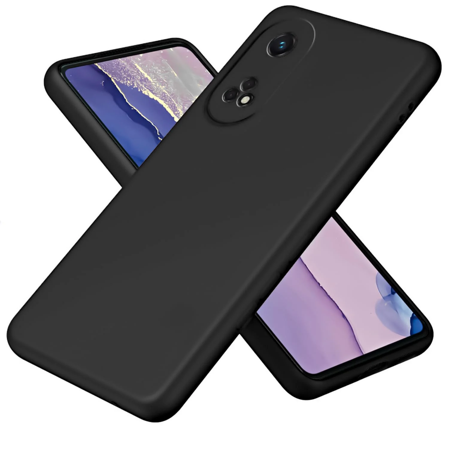 DL3 MOBILAK Case Compatible with OPPO Reno 8T 4G (Not 5G), Soft Silicone Bumper Case, Shockproof Protective Case - Black