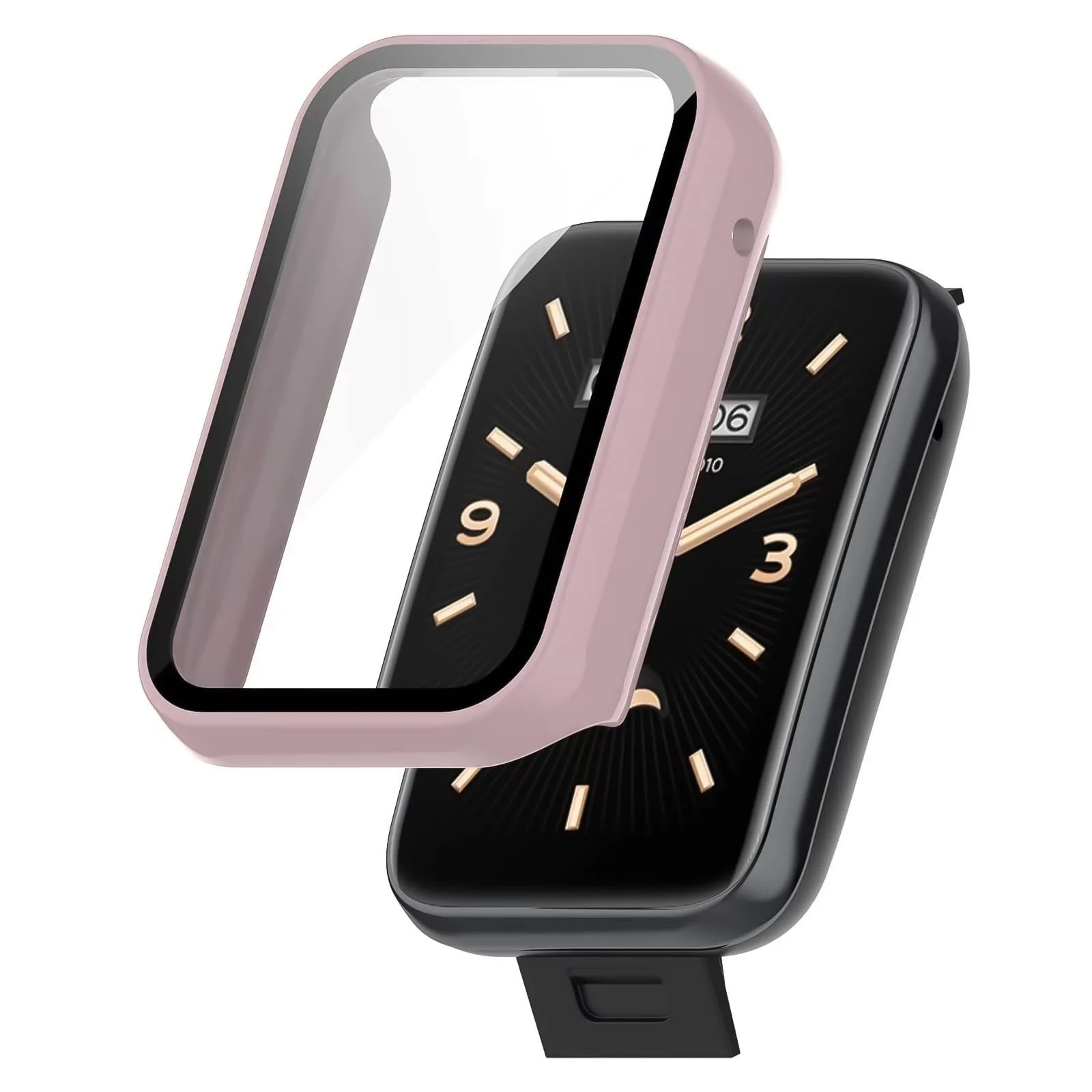 DL3 Mobilak Case for Xiaomi Mi Band 7 Pro, Bumper Full Coverage Hard Overall Protective Cover, Built-in Tempered Glass Screen Protector Film High Sensitivity For Xiaomi Smart Band 7 Pro