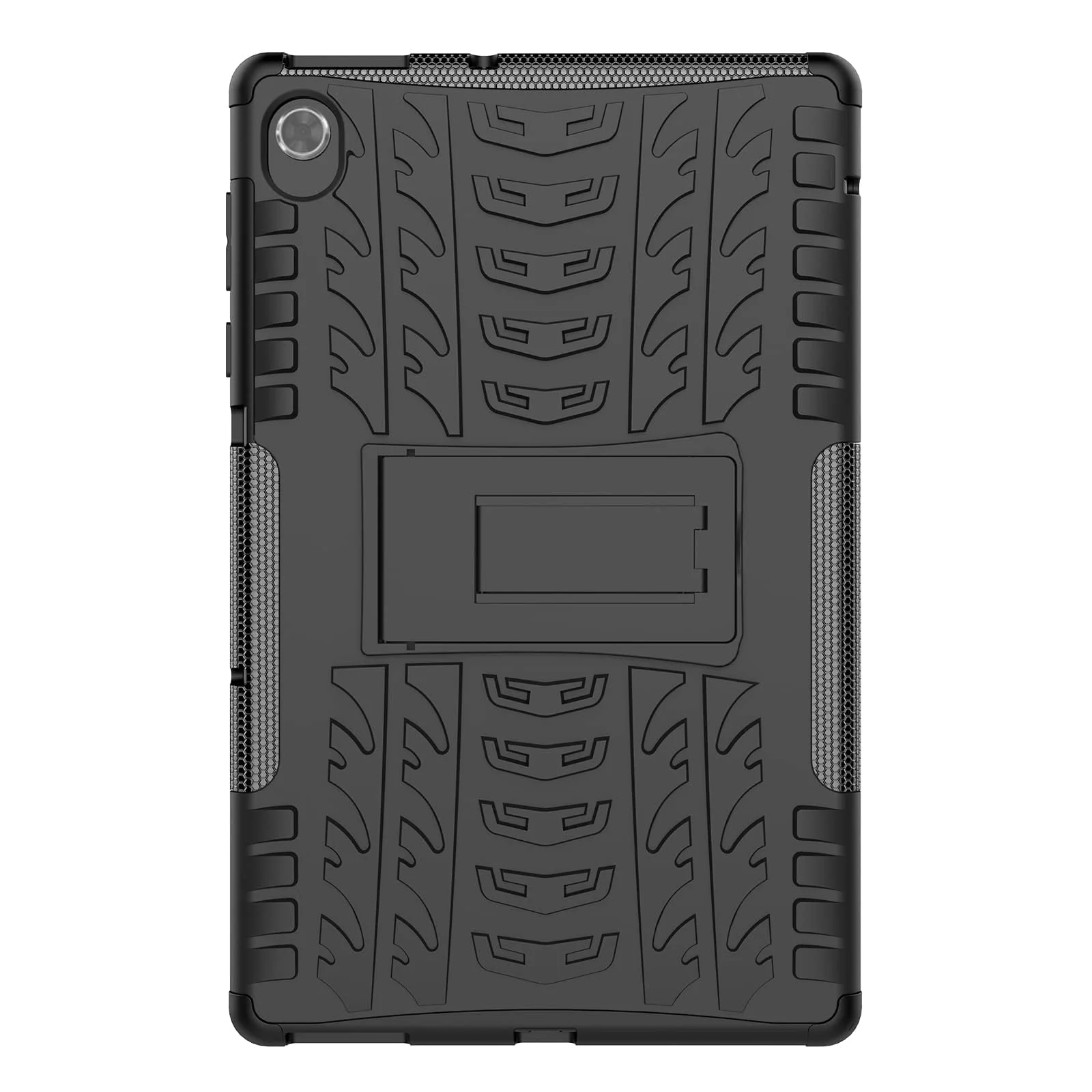"DL3 Mobilak Case For Lenovo Tab M10 FHD Plus 10.3"" [2nd Gen] 2020 (TB-X606F/X) / K10 2021 (TB-X6C6F), Hybrid Rugged Armor Heavy Duty 2 in 1 TPU + PC Dual Layer Shockproof Case with Kickstand - Black"
