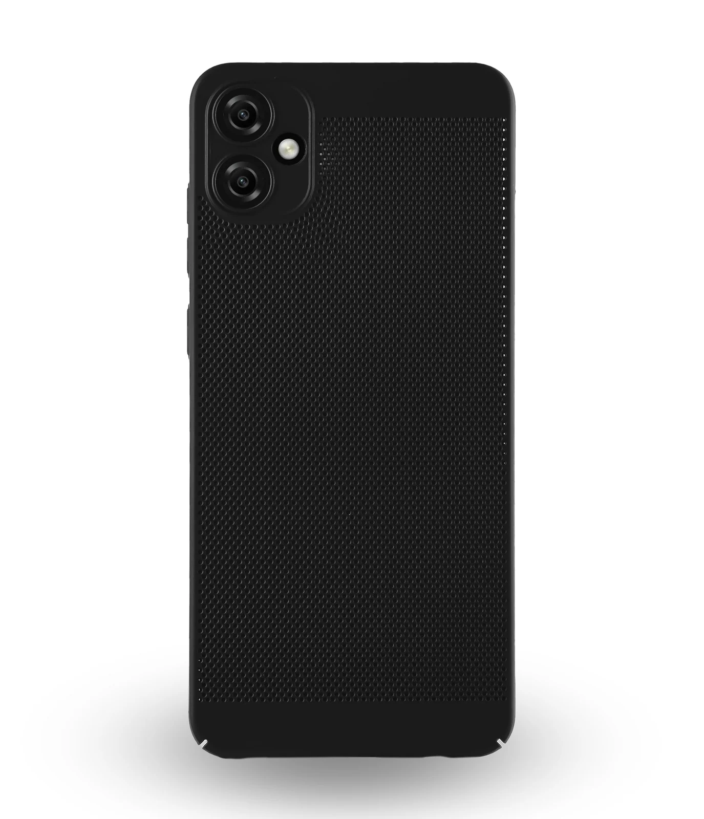 Dl3 Mobilak Case For Samsung Galaxy A05 Heat Dissipation Case with Built-in Camera Lens Protector Slim Fit Breathable Cooling Anti-Fingerprint Hard PC Back Shockproof Cover - Black