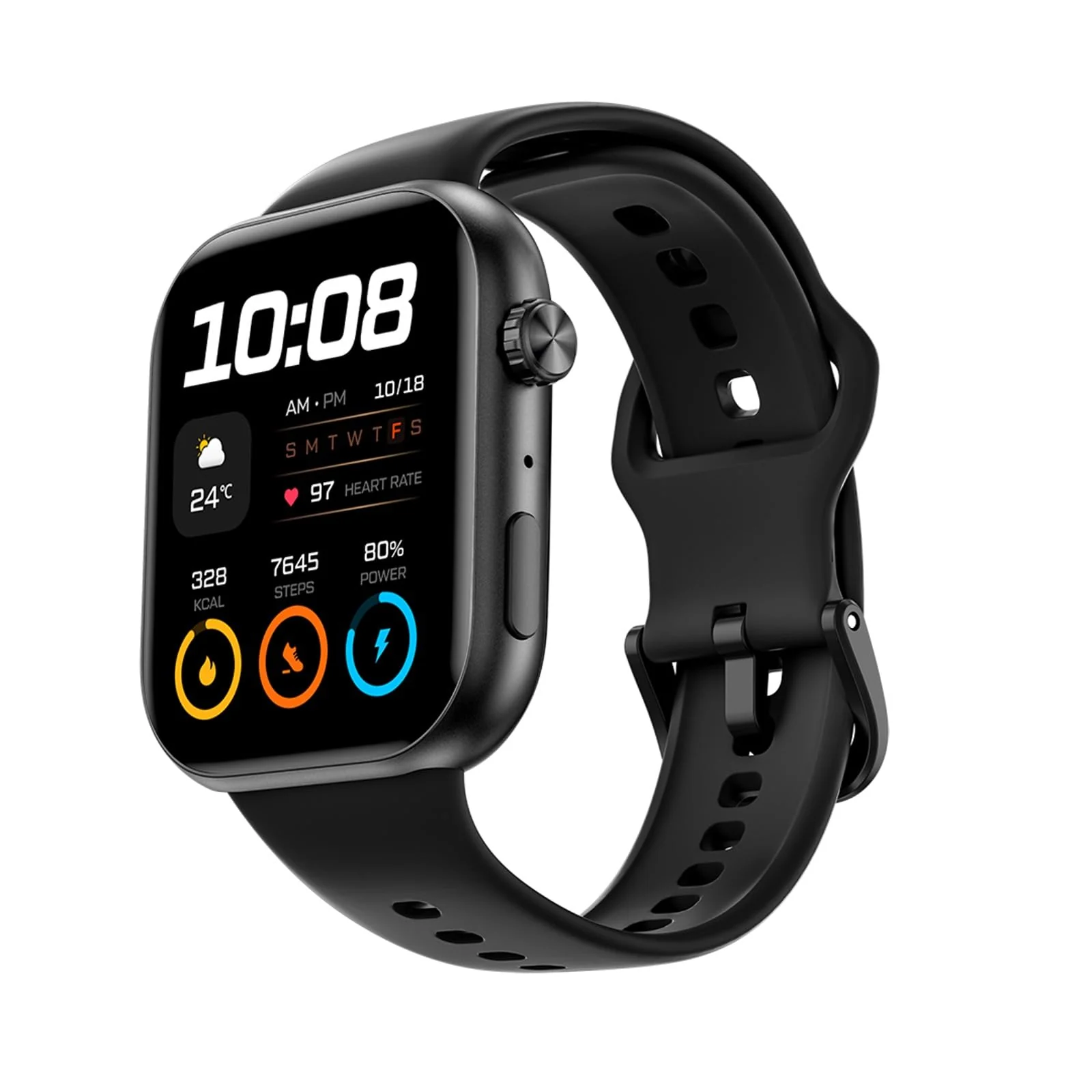 DL3 Mobilak Silicone Bracelet for HONOR Choice Watch 2i Strap, Soft Silicone Sport Replacement Strap for Women/Men, Adjustable Waterproof Sports Band for HONOR Choice Watch 2i - Black