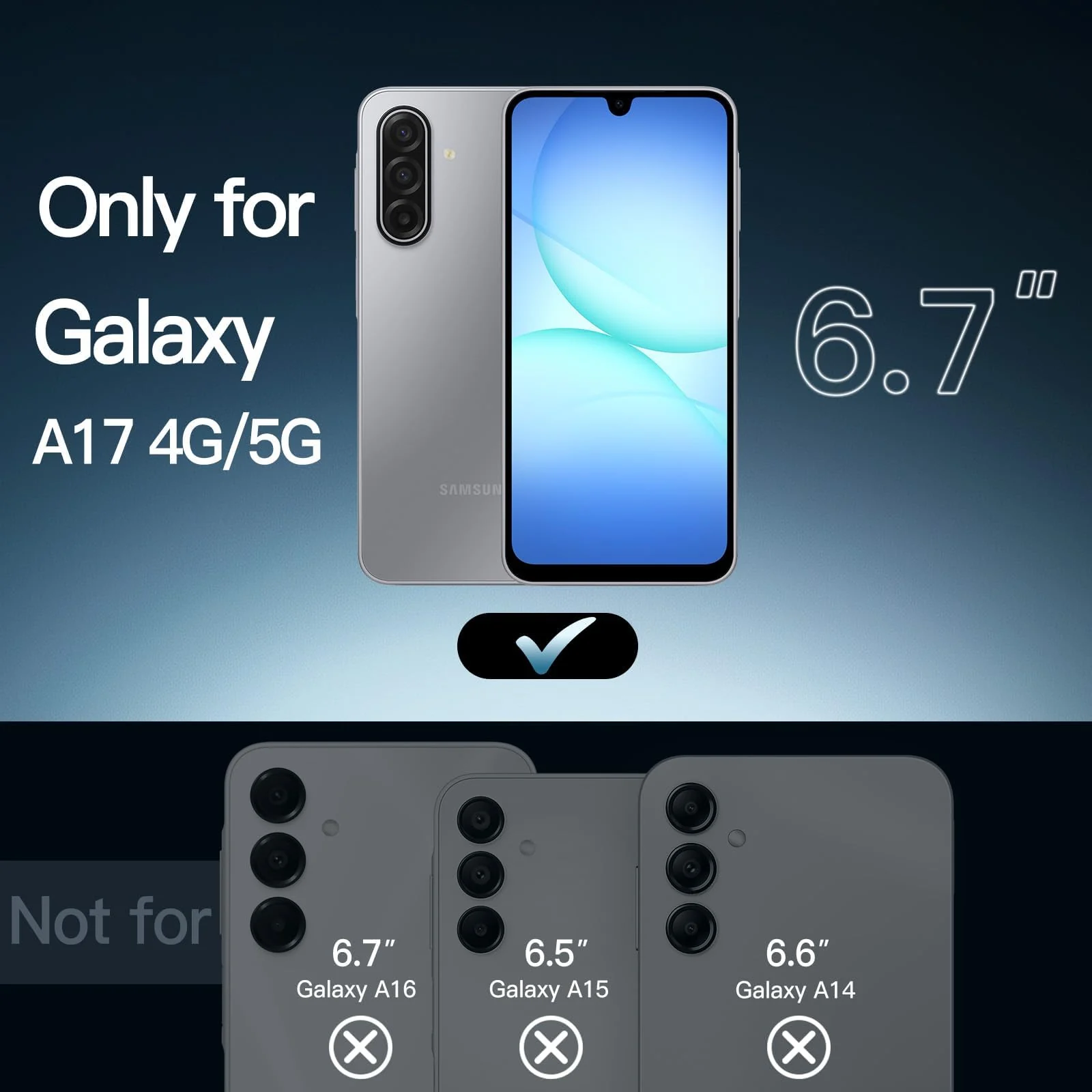 DL3 Mobilak Soft Silicone Protective Case for Samsung Galaxy A17 with Camera Protection and Shockproof Design - Gray