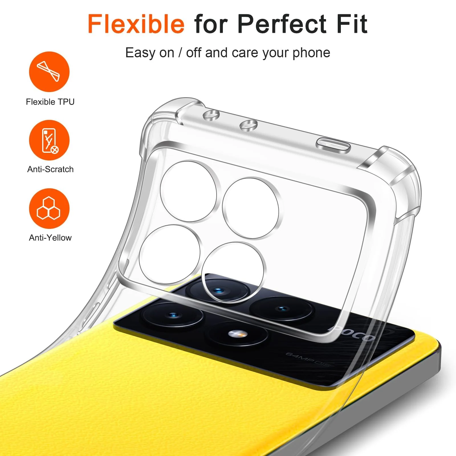 DL3 Mobilak Clear Protective Case for Xiaomi Redmi K70E 5G - Clear