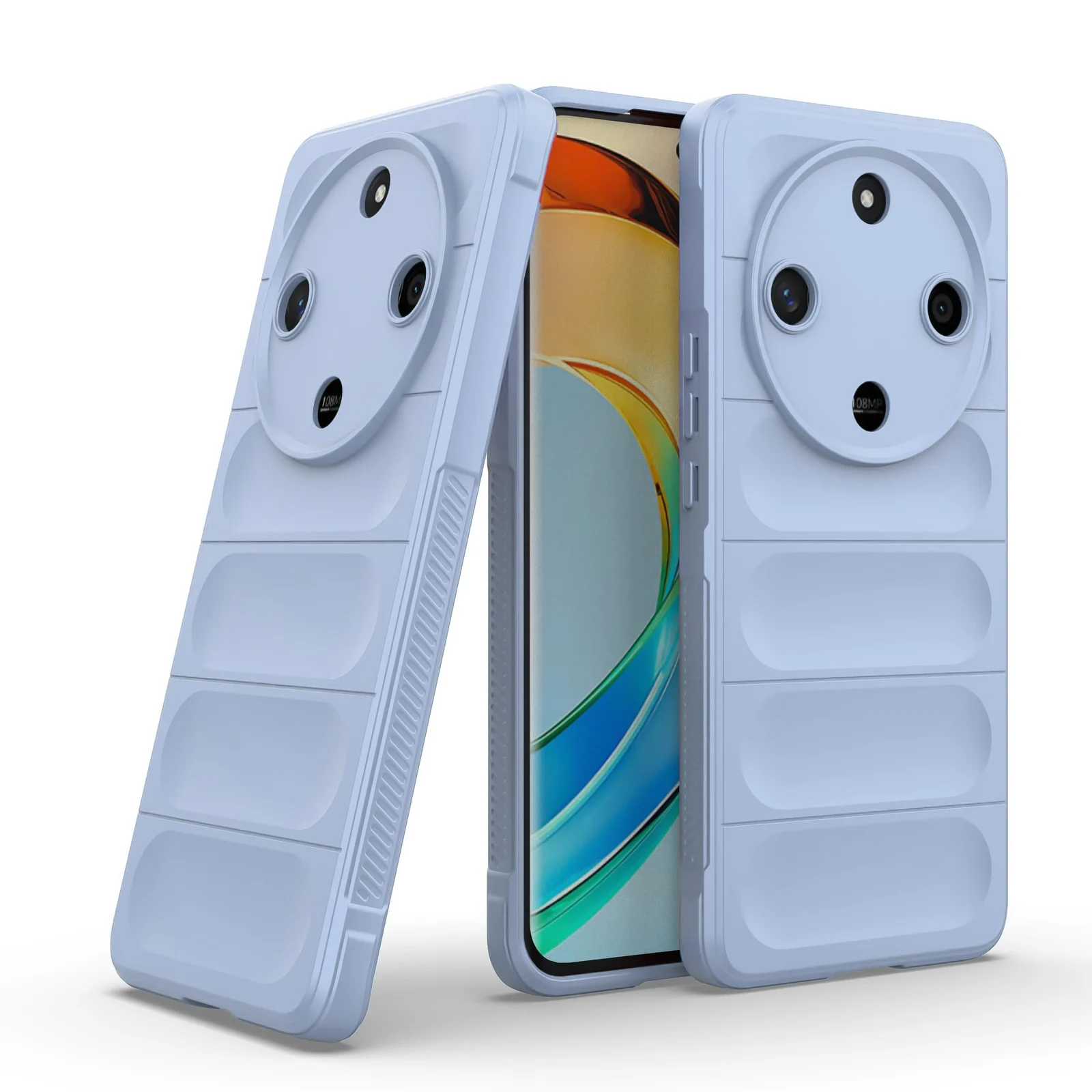 DL3 Mobilak Soft Silicone Protective Case for Honor X9b / Honor Magic 6 Lite 5G / Honor X50 with Camera Protection and Shockproof Design - Baby Blue