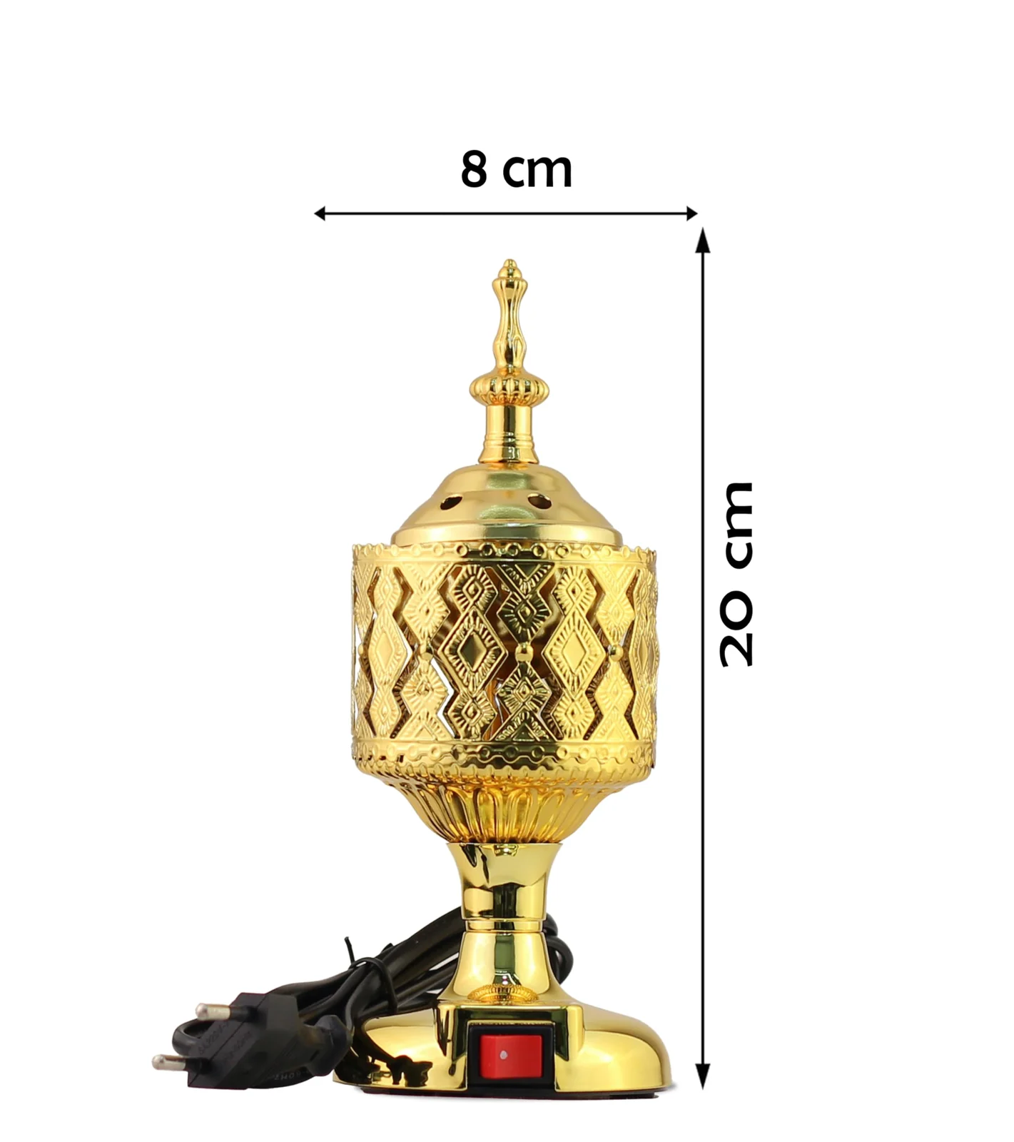 Mobigon Arabian Electric Incense Burners metal Vintage Arabic Burner, Middle Eastern Incense Holder- Electric Incense Burner Bakhoor Suitable For Arabian Oud, Home, Hotel Decor - Style 11
