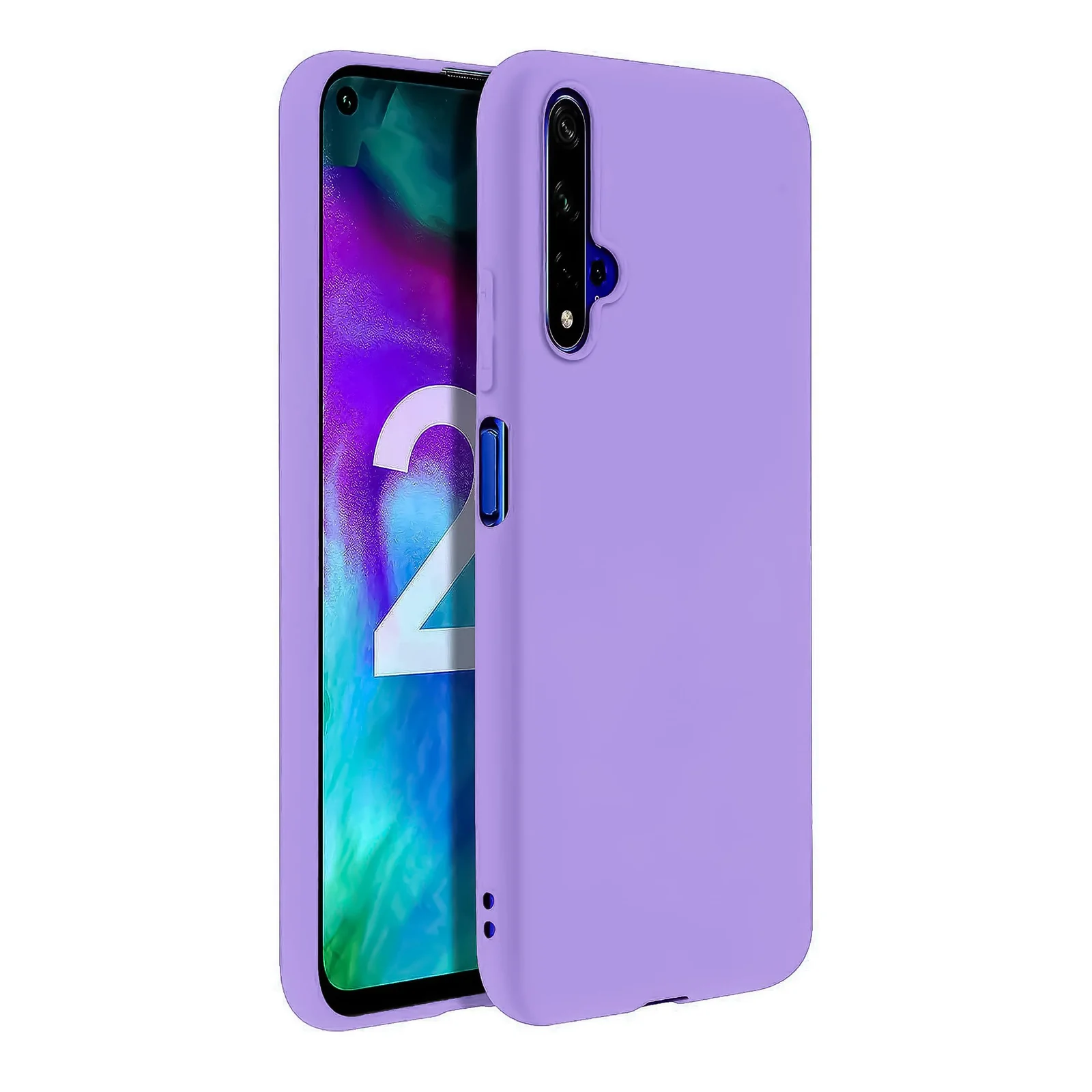 Dl3 Mobilak Huawei Nova 5T / Honor 20 Case,Soft Flexible Silicone Gel Rubber Bumper Cover,Full Body Shockproof Protective Phone Case (Black)