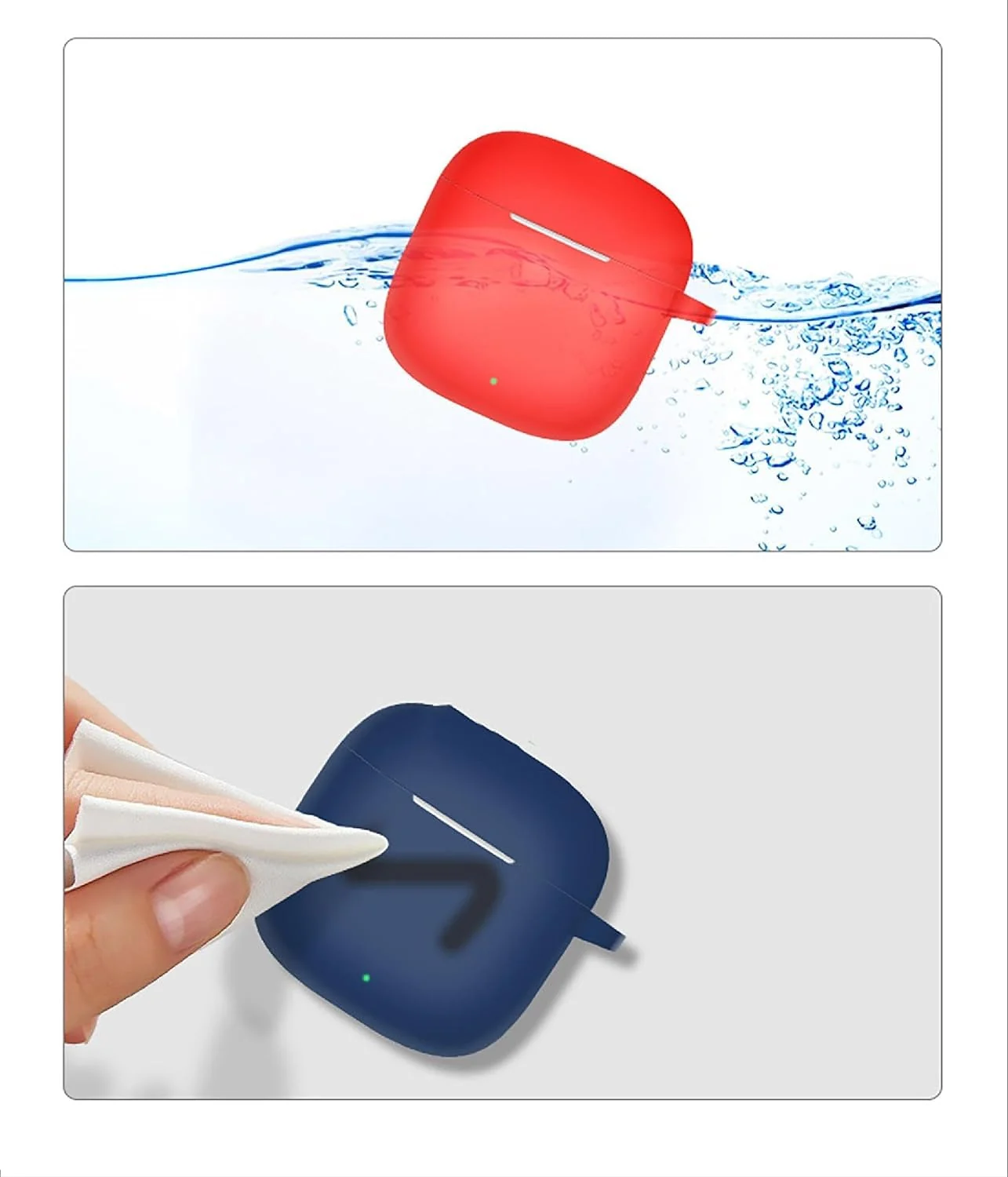 DL3 Mobilak Silicone Case Compatible with Huawei Freebuds SE 2 Earbuds, Soft Silicone Protective Case Cover, Shockproof Sleeve with Carabiner - Blue