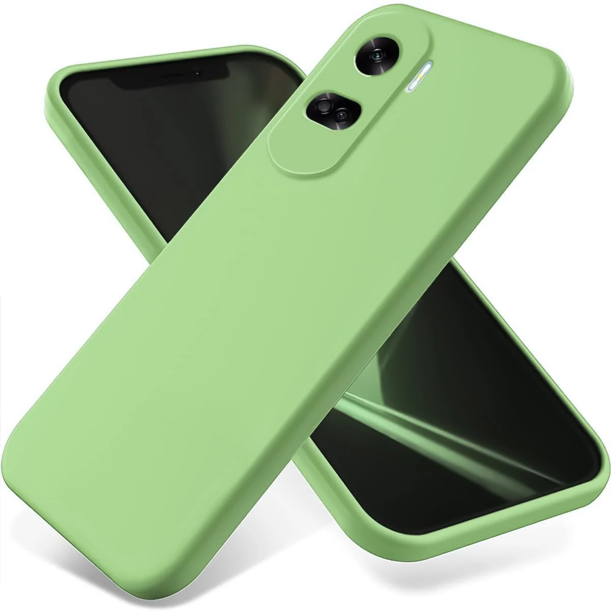 DL3 Mobilak Honor 90 Lite Case, Soft Flexible Silicone Gel Rubber Bumper Cover, Full Body Shockproof Protective Phone Case - Light Green