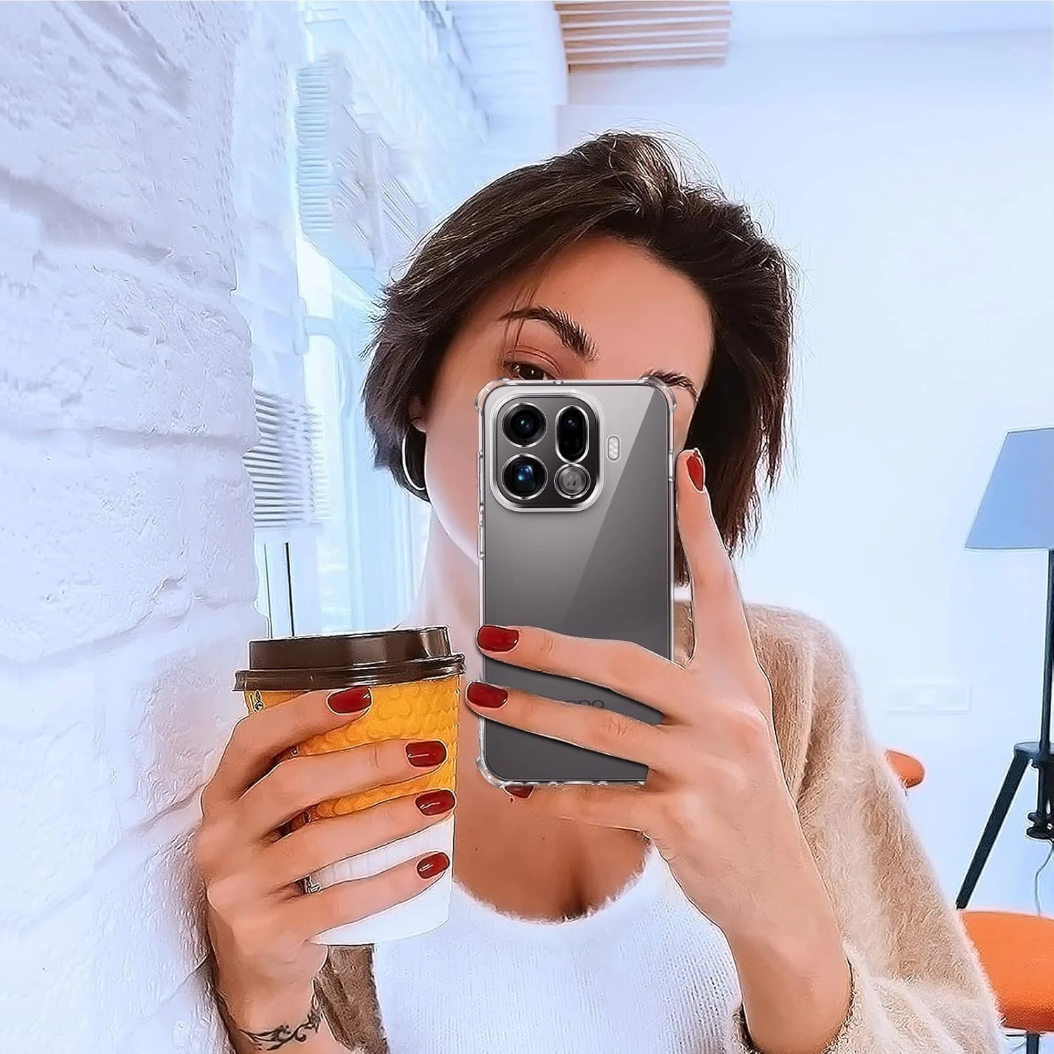 DL3 Mobilak Clear TPU Case for OPPO Find X9 Pro, Camera protection, Shock-absorbing protection, Scratch-resistant surface - Clear