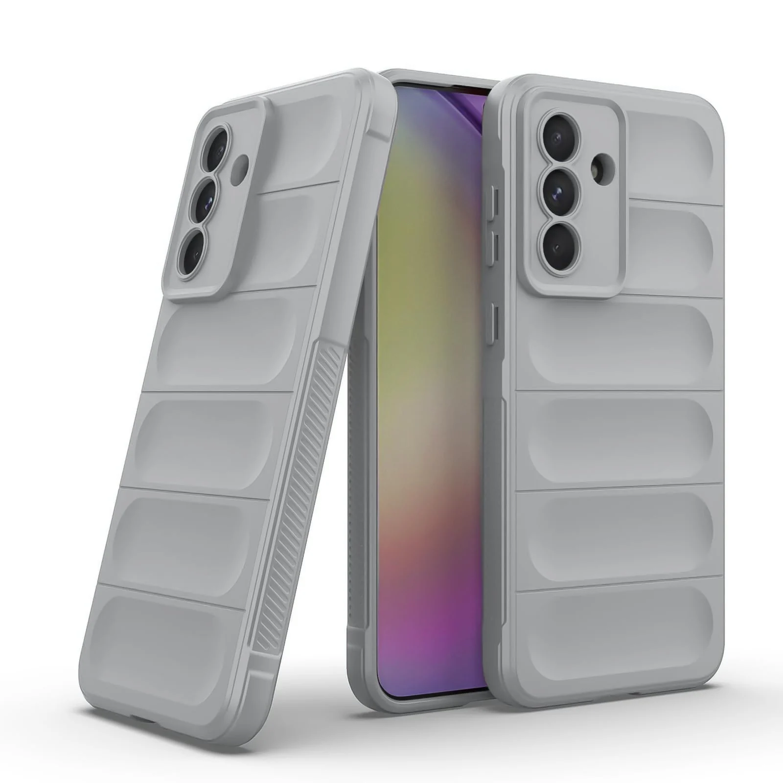 DL3 Mobilak Silicone Case for Samsung Galaxy A36/ Samsung Galaxy A56 4G / 5G Heavy Duty Protective [Slim Fit] Soft Protective Design Shock-Absorption TPU Cover With Camera Protection - Gray