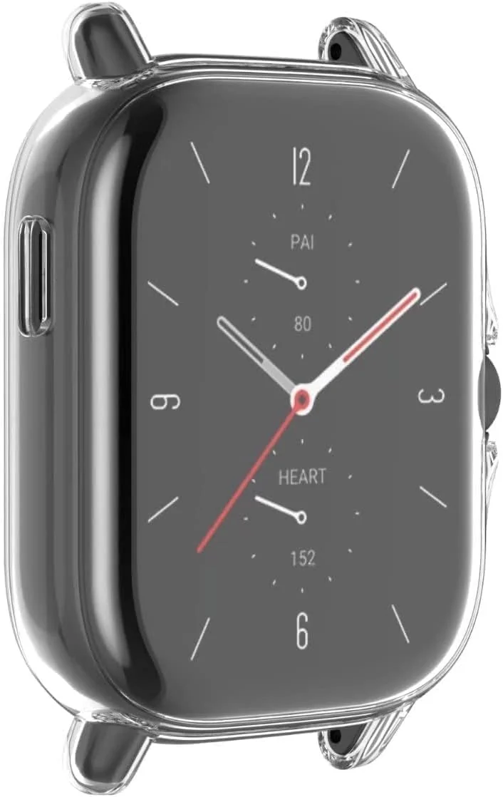 DL3 Mobilak Case Compatible with Amazfit GTS 2 / GTS 2e Case All-Around Screen Protector Watch Soft TPU Shockproof Cover Slim Guard Thin Bumper Shell Protector - Clear