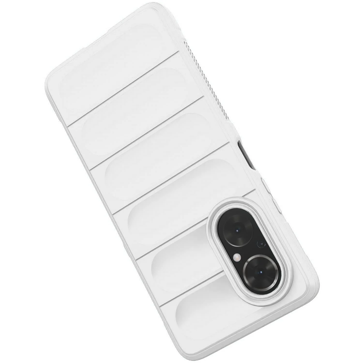 DL3 Mobilak Flexible Silicone and TPU Protective Case with Camera Protection for Huawei Nova 9 SE / Honor 50 SE - White