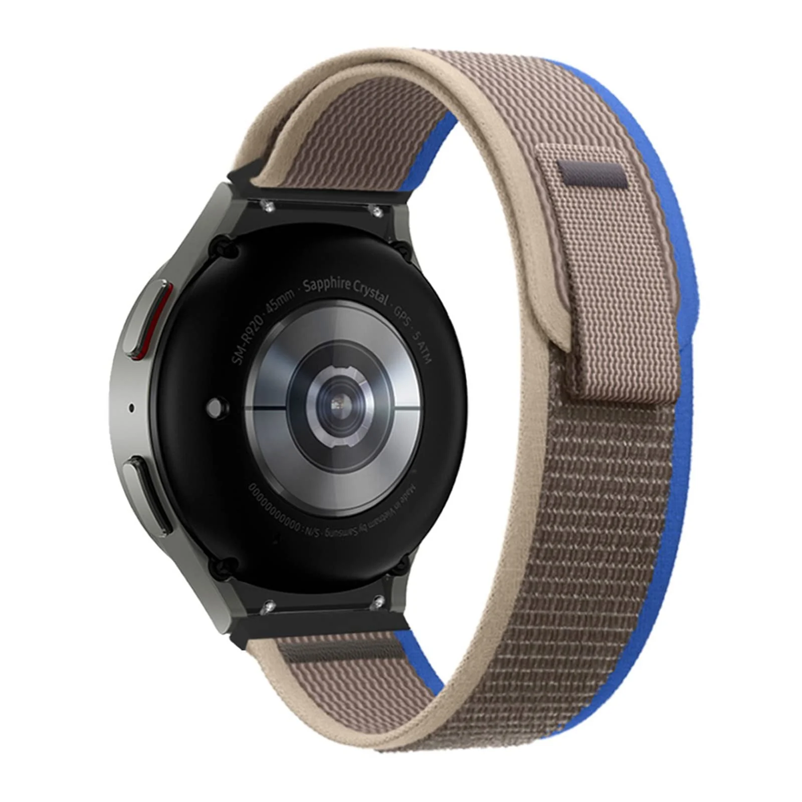 DL3 Mobilak No-Gap Nylon Watch Bands Compatible with Samsung Galaxy Watch 6 5 4 Band 40mm 44mm/Watch 5 Pro Band 45mm/Watch 6 4 Classic Band 42mm 43mm 46mm 47mm, Alpine Loop Woven Sport Strap Men Women - Blue Grey