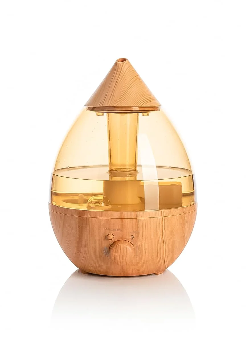 Mobigon 2.6 Litres Humidifier for Room, Cool Mist Ultrasonic Humidifier/Essential Oil Diffuser, Super Quiet 360°Nozzle, Colorful Change, Auto Shut Off&UV Light&, Lasts Up to 24 Hours - Woody 2