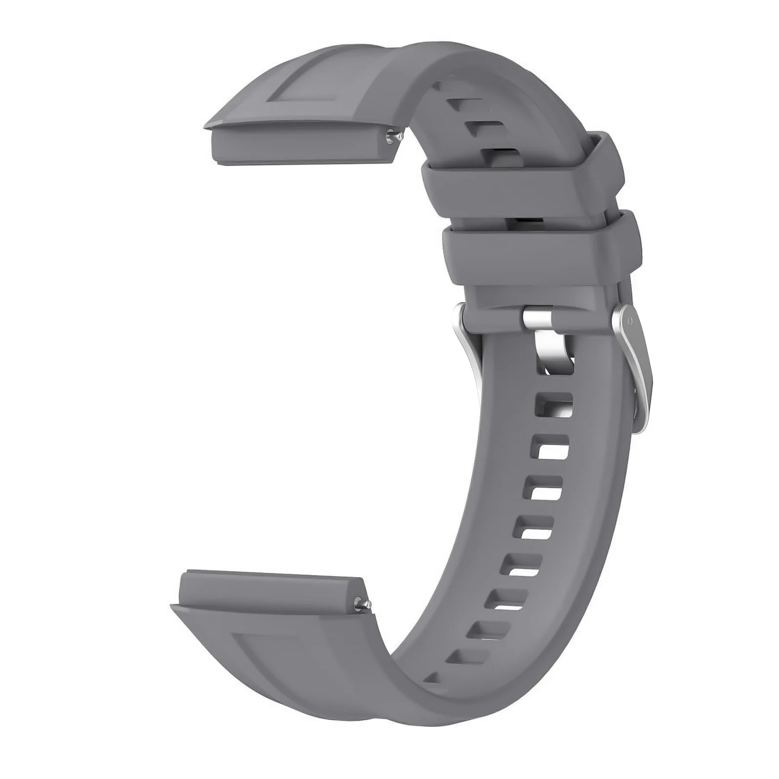 DL3 Mobilak Silicone Straps Compatible with Huawei GT 5 Pro 46 mm / GT5 46 mm / GT4 46mm Sports Wristbands Replacement Waterproof Silicone Strap, 22mm - Gray