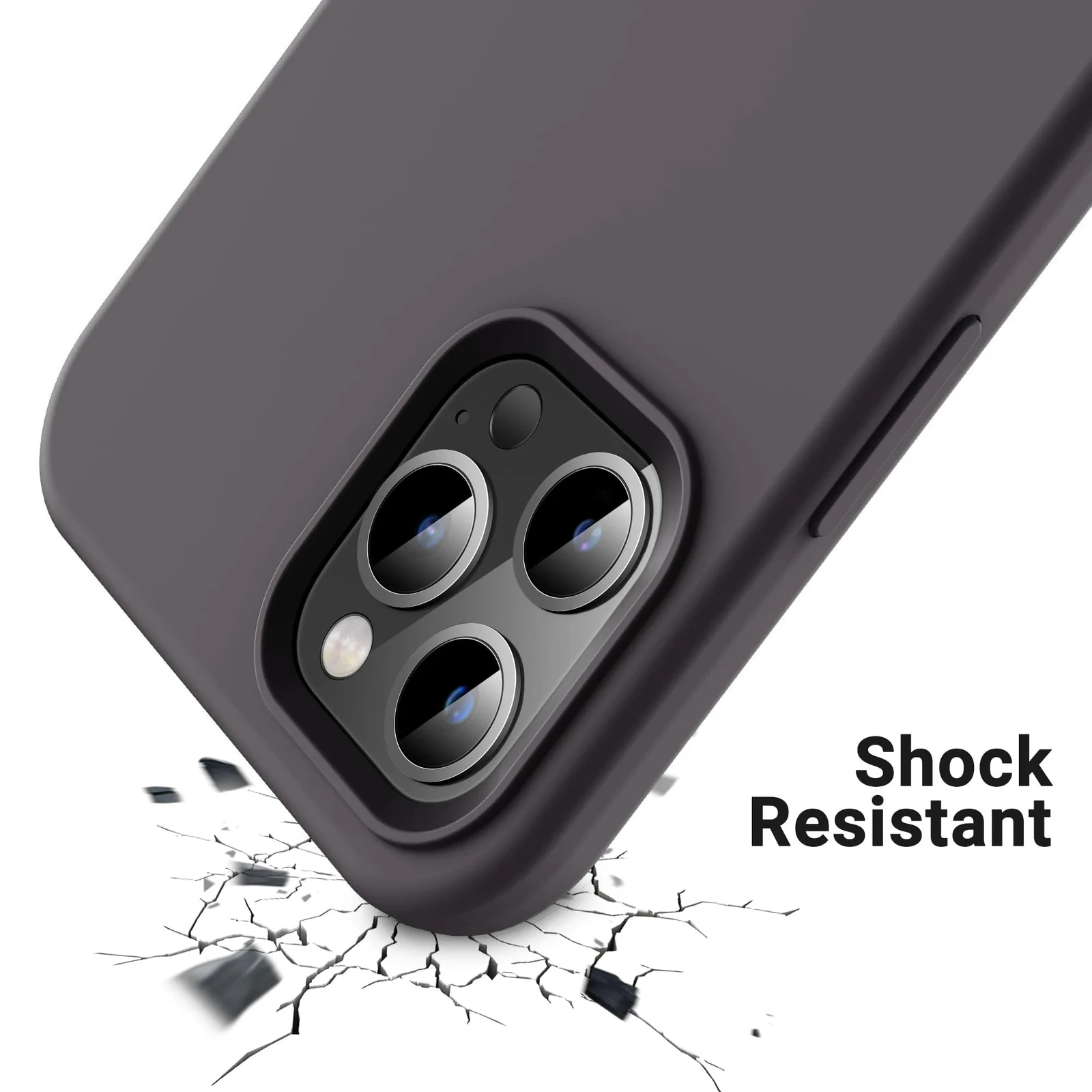 DL3 Mobilak Compatible with iPhone 11 Pro Max (6.5 Inch) Case, Liquid Silicone Case, Full Body Protective Cover, Shockproof, Slim Phone Case, Anti-Scratch Soft Microfiber Lining - Dark Brown