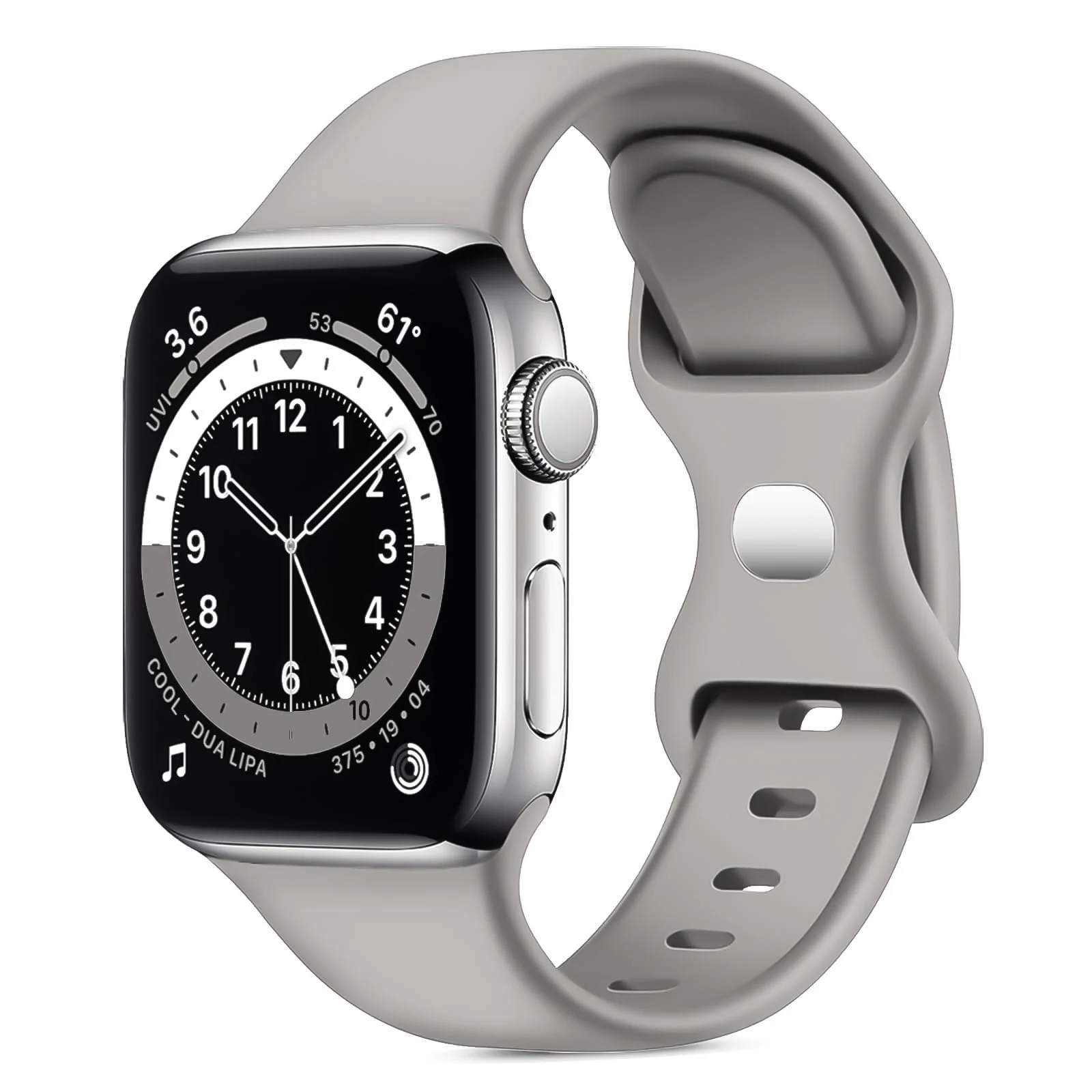 38MM/40MM/41MM — DL3 Mobilak Bands Compatible with Apple Watch Ultra 49mm 45mm 44mm 42mm 41mm 40mm 38mm, Replacement Soft Silicone Strap for iWatch Ultra/Ultra 2 Series 9/8/7/6/5/4/3/2/1 SE (B. , 38MM/40MM/41MM) - B.Grey