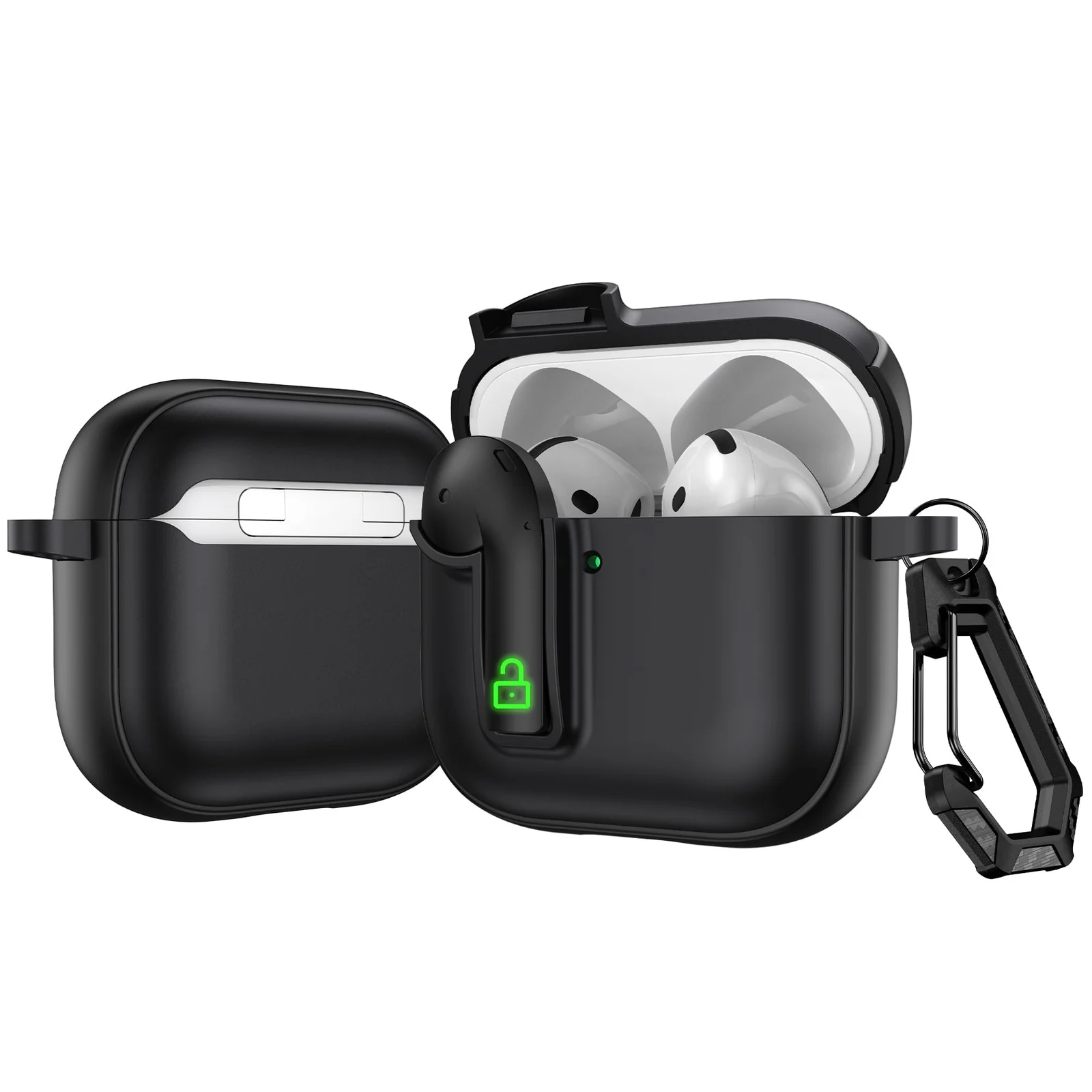 DL3 Mobilak for AirPods 4 Case with Lock, Funny Cute AirPods 4th Generation Case Cover, Shockproof Protective Cover for AirPod Gen 4 2024 with Keychain