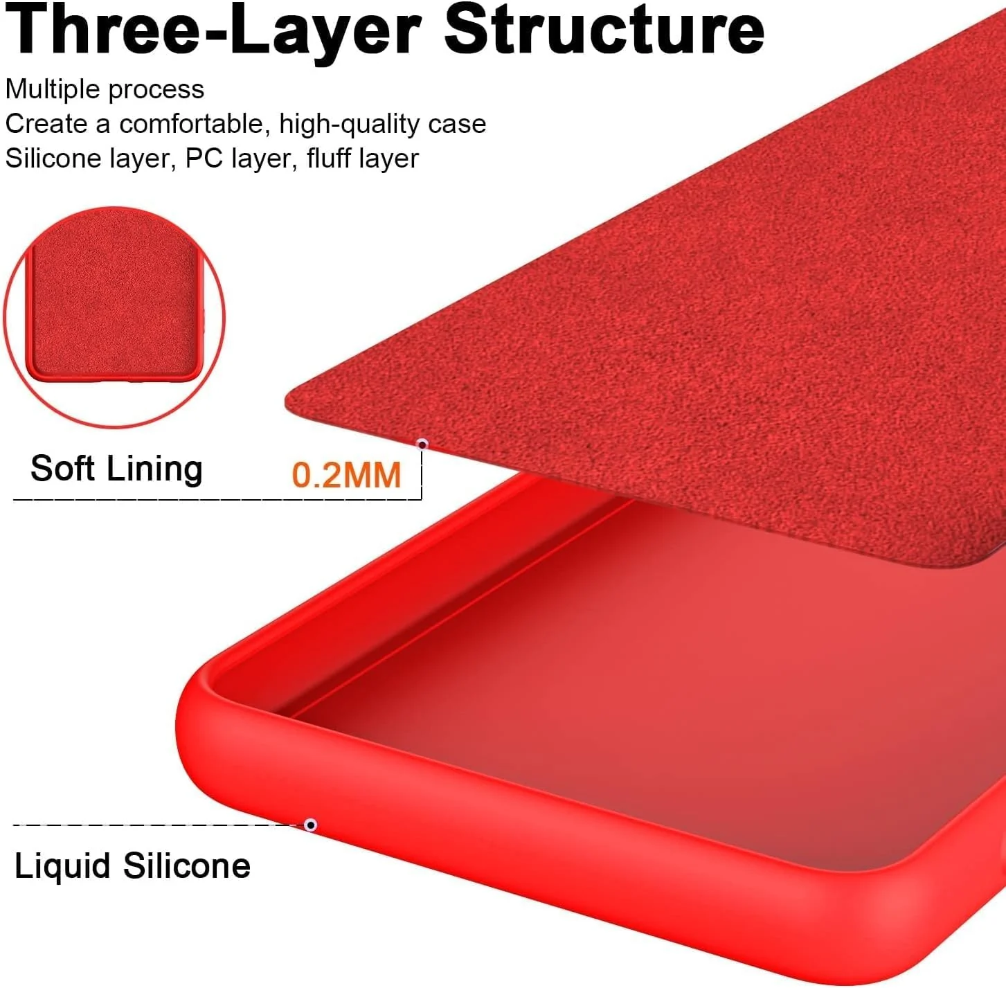 DL3 Mobilak VIVO V27e/VIVO S16e Case, Soft Flexible Liquid Silicone Gel Rubber Bumper Cover, Full Body Shockproof Protective Phone Case - Red