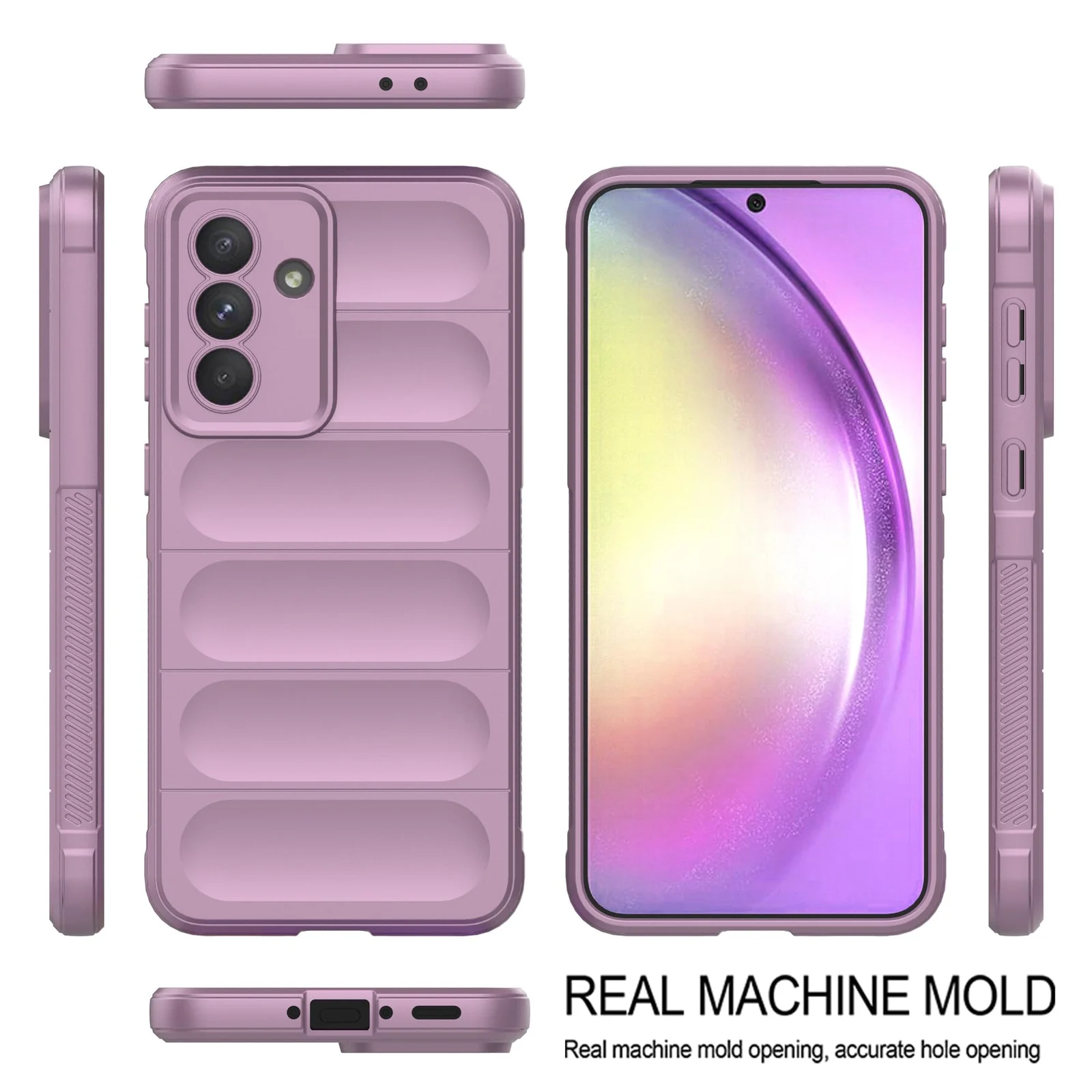 DL3 Mobilak Soft Silicone Protective Case for Samsung Galaxy A36 / Samsung Galaxy A56 with Camera Protection - Purple