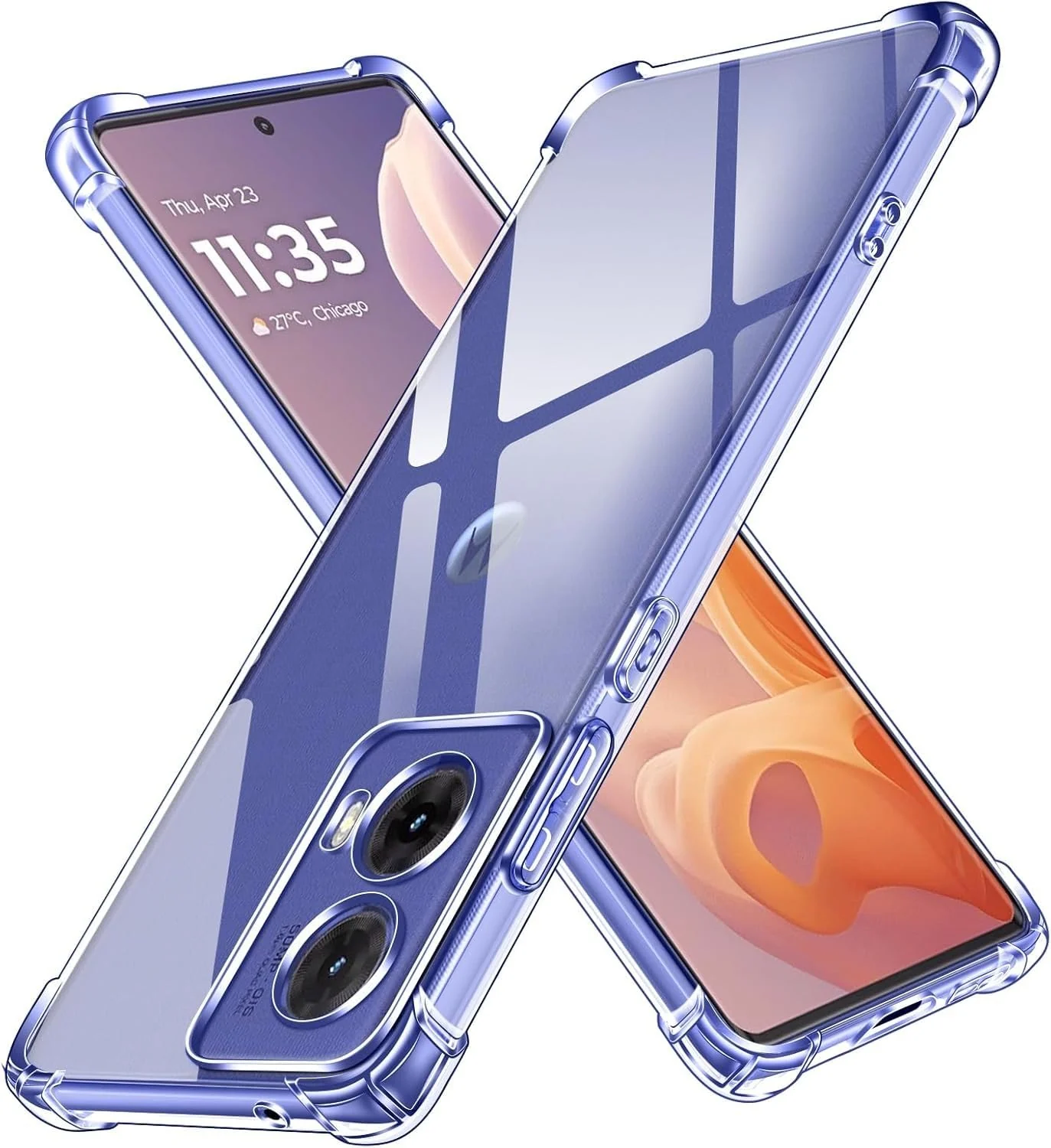 DL3 Mobilak Case Compatible with Motorola Moto G85 5G, Cover Silicone TPU Gorilla Anti-shock Protector Camera Shockproof Corners - Clear