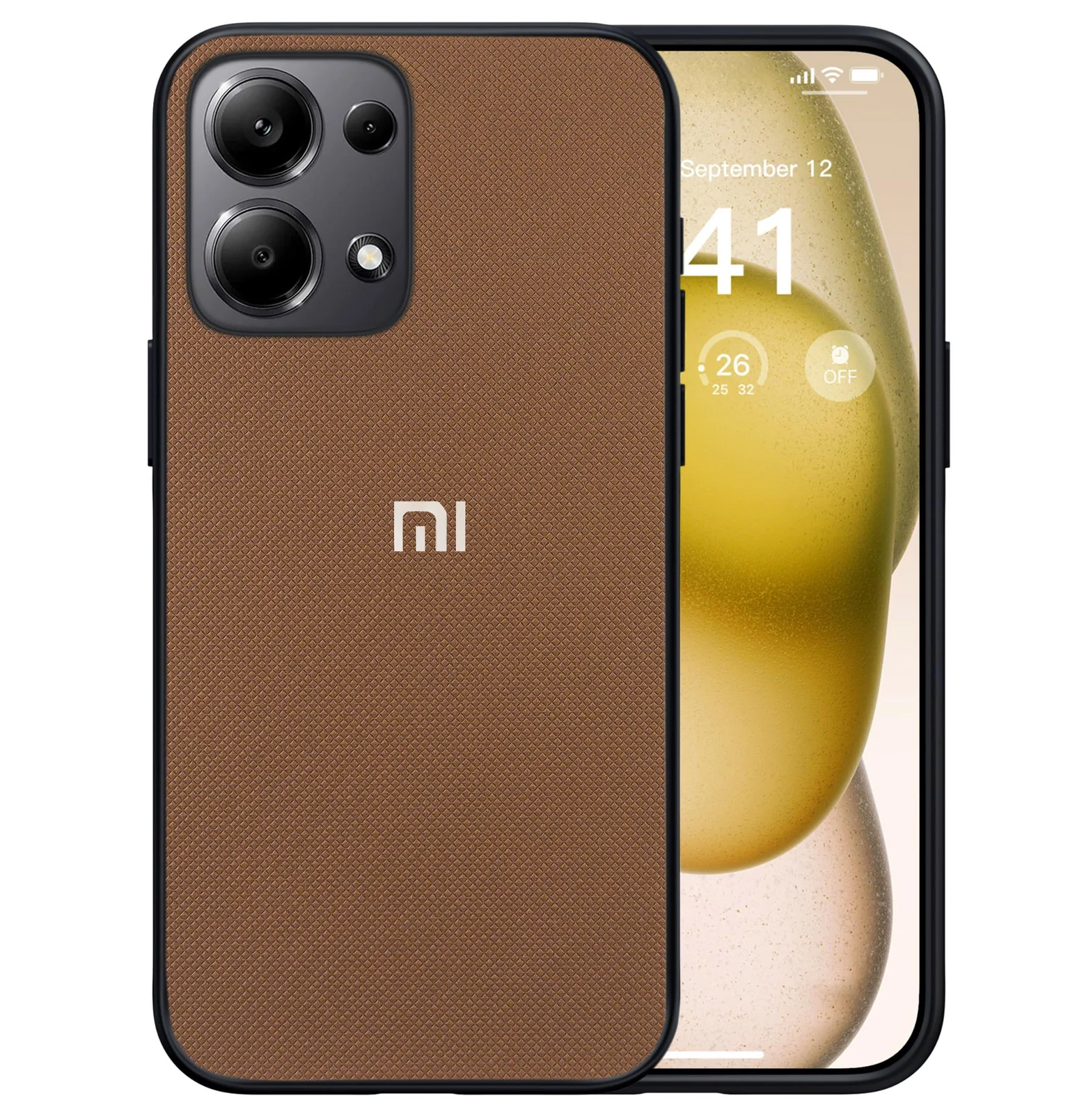 Dl3 Mobilak Compatible with Xiaomi Redmi Note 13 4G Case Dual Layer Heavy Duty Cell Phone Protective Cover Shockproof Rugged with Non-Slip Textured - Black