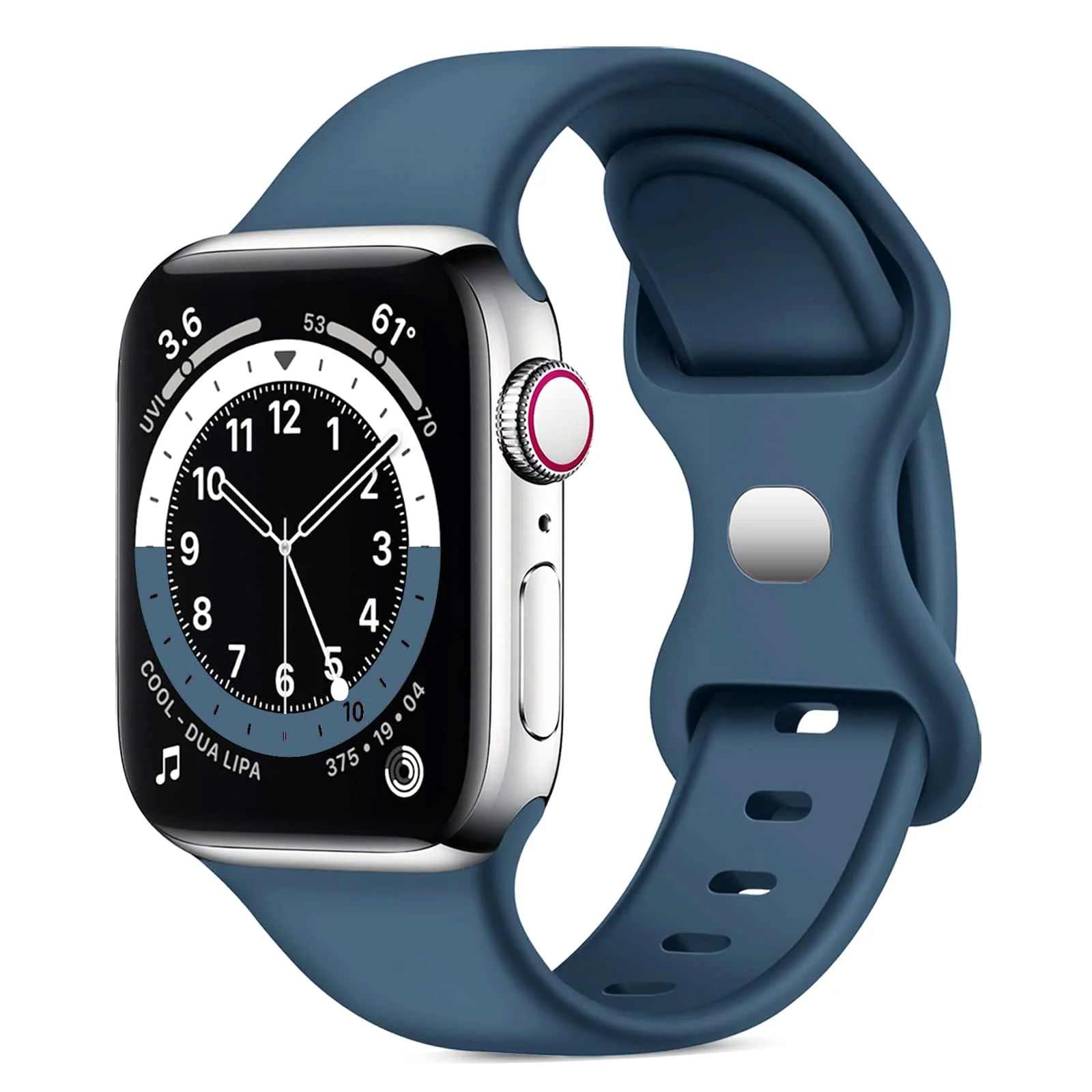 38MM/40MM/41MM — DL3 Mobilak Bands Compatible with Apple Watch Ultra 38MM/40MM/41MM, Replacement Soft Silicone Strap for iWatch Ultra/Ultra 2 Series 9/8/7/6/5/4/3/2/1 SE