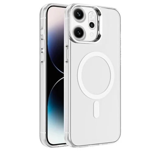 DL3 Mobilak Case For OPPO Reno 14 5G / Reno 15 Case Crystal Clear [Not Compatible with MagSafe] Soft TPU Gel Case Flexible Silicone Anti-Scratch Transparent TPU Cover - White
