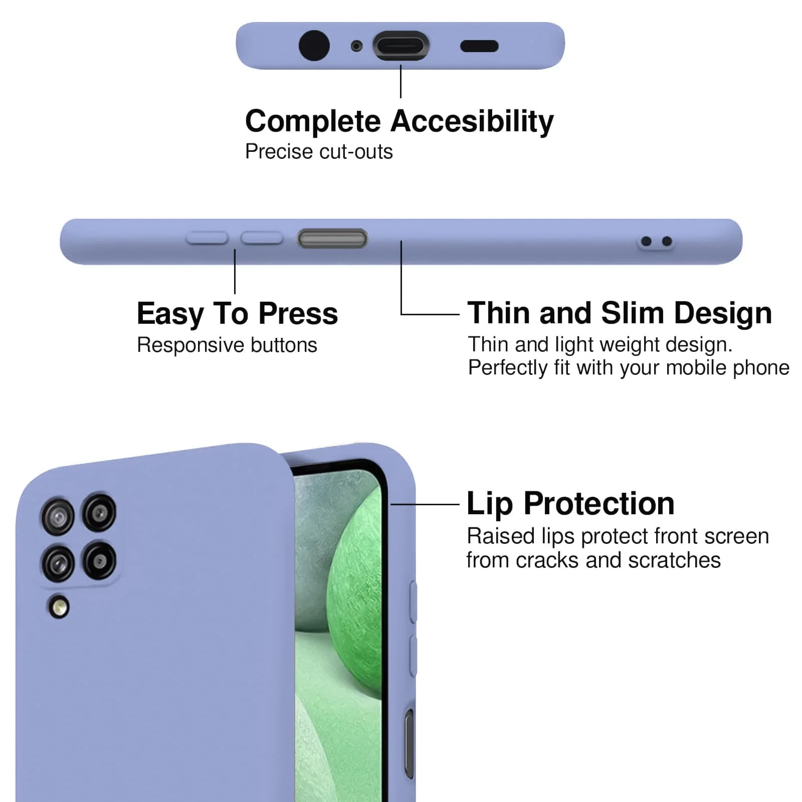 DL3 Mobilak Soft Silicone Gel Bumper Case for Samsung Galaxy A12 / M12 - Baby Blue