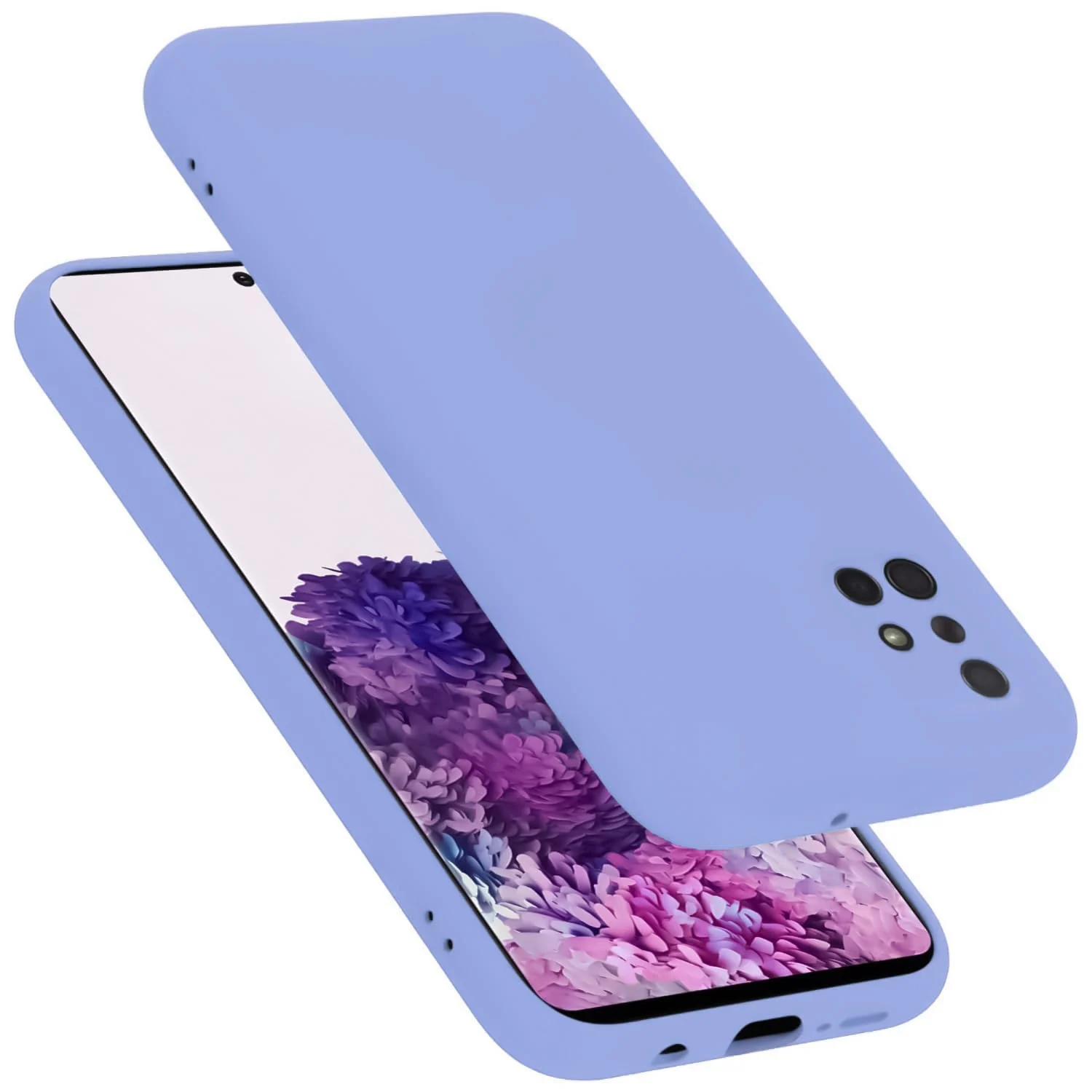 DL3 Mobilak Samsung Galaxy A71 Case, Soft Flexible Silicone Gel Rubber Bumper Cover, Full Body Shockproof Protective Phone Case - Baby Blue