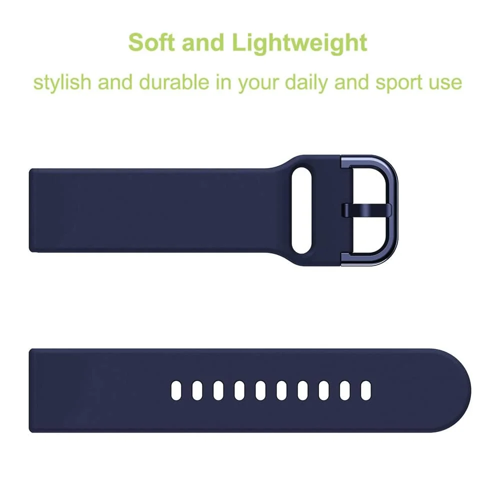 DL3 MOBILAK Silicone Buckle Bands 22MM Strap Compatible with Samsung galaxy watch3 45mm/galaxy 46mm/Gear S3/Compatible with Huawei watch GT3 46MM/GT2E/GT2 Pro/GT GT2 46MM/Honor Magic Watch2 - Blue