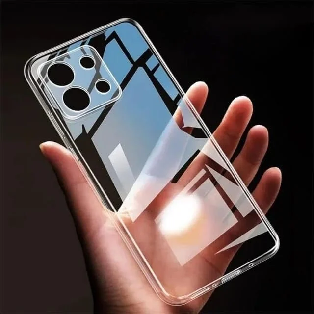 DL3 Mobilak Case Compatible with Xiaomi Redmi Note 13 Pro 4G (Not 5G) Case Crystal Soft TPU Gel Case Flexible Silicone Anti-Scratch Camera Protection TPU Cover - Clear