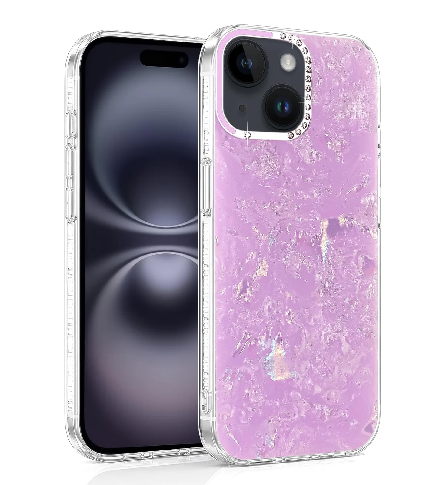 DL3 Mobilak Glitter Rhinestone Protective Case for iPhone 13 / iPhone 14 with Shockproof Design