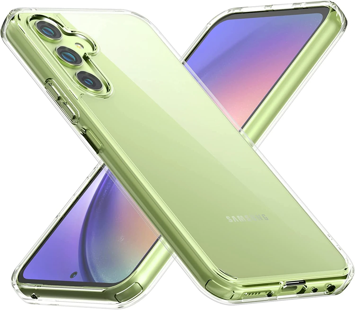 DL3 Mobilak Case Compatible with Samsung Galaxy A54 5G Case Crystal Soft TPU Gel Case Flexible Silicone Anti-Scratch Camera Protection TPU Cover - Clear