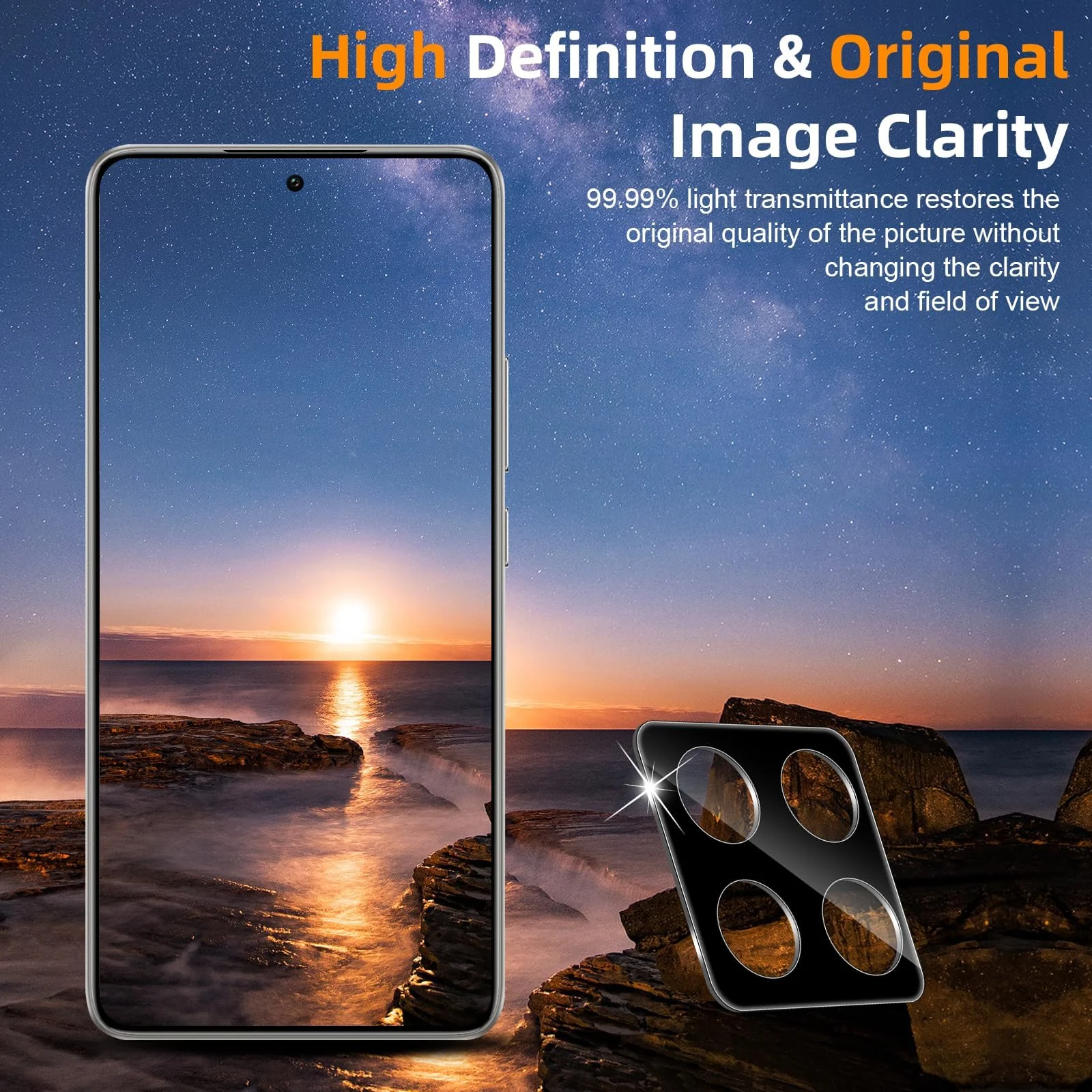 DL3 Mobilak Xiaomi 14T Camera Lens Protector Tempered Glass Screen Protector HD [Full Coverage][Anti-Scratch] Drop Protection Ultra Clear/Thin Lens Case - Black