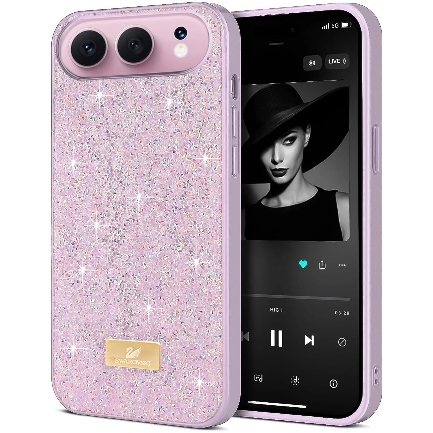 DL3 Mobilak Glitter Protective Case for Honor 500, Supports wireless charging, Shock-absorbing protection, Scratch-resistant surface