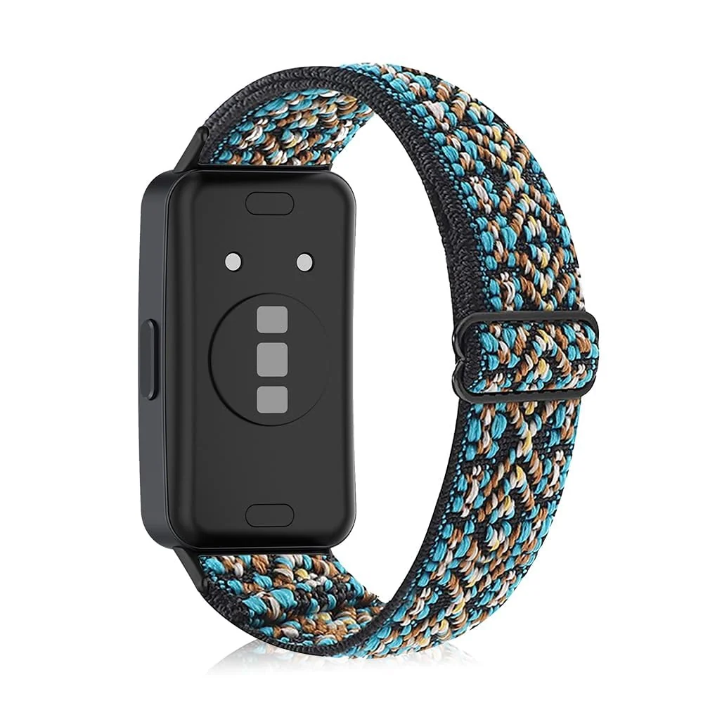 DL3 Mobilak Elastic Straps Compatible with Huawei Watch Fit Men Women, Adjustable Stretchy Bracelets Sport Nylon Replacement Bracelet for Huawei Watch Fit - Black