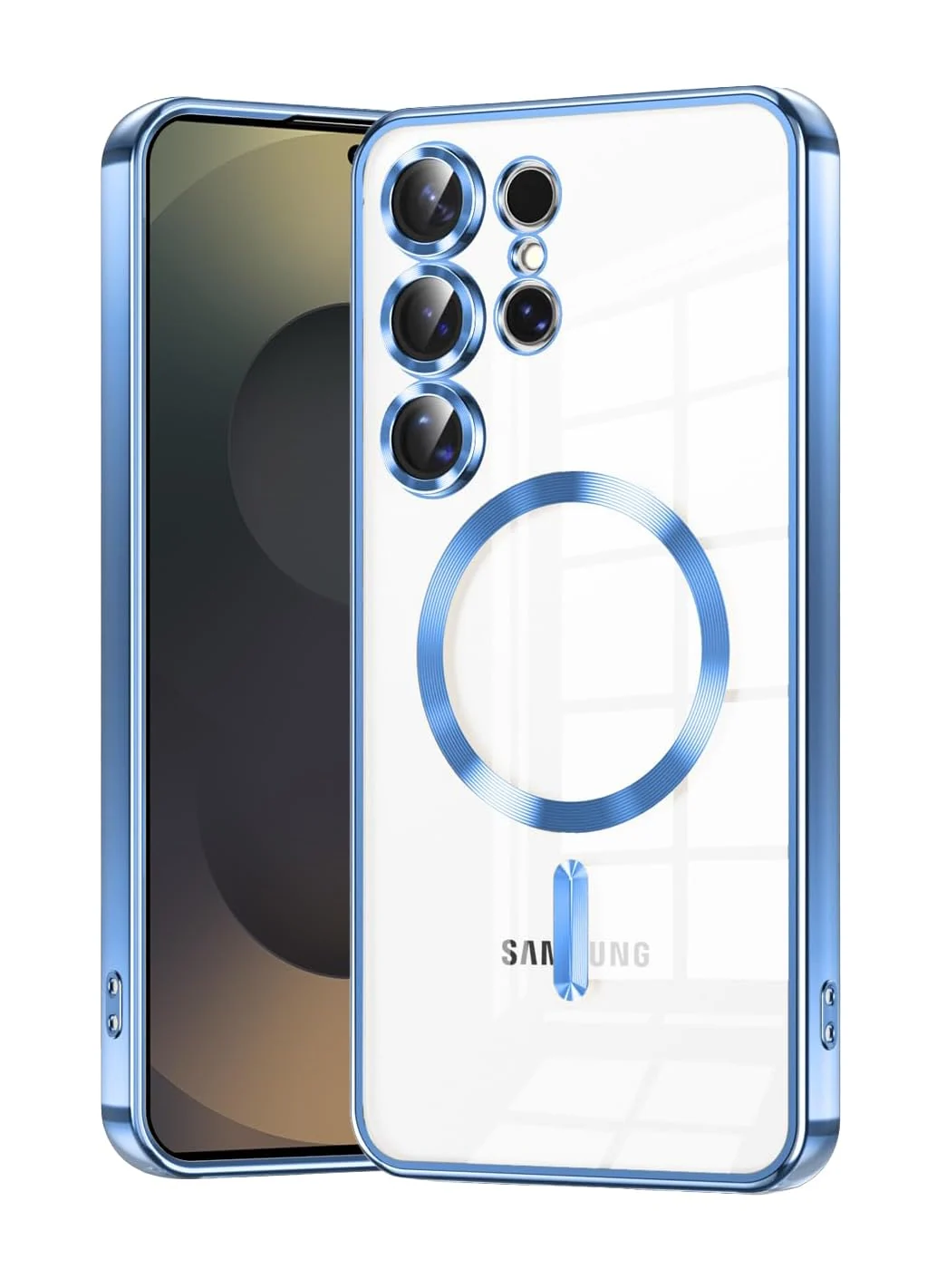 DL3 Mobilak Clear MagSafe-Compatible TPU Case and Camera Lens Protector for Samsung Galaxy S25 Ultra