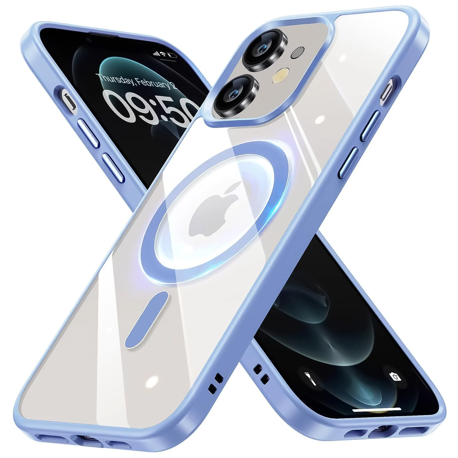 DL3 Mobilak Clear MagSafe-Compatible TPU Case for iPhone 11 (6.1 Inch) - Sierra Blue