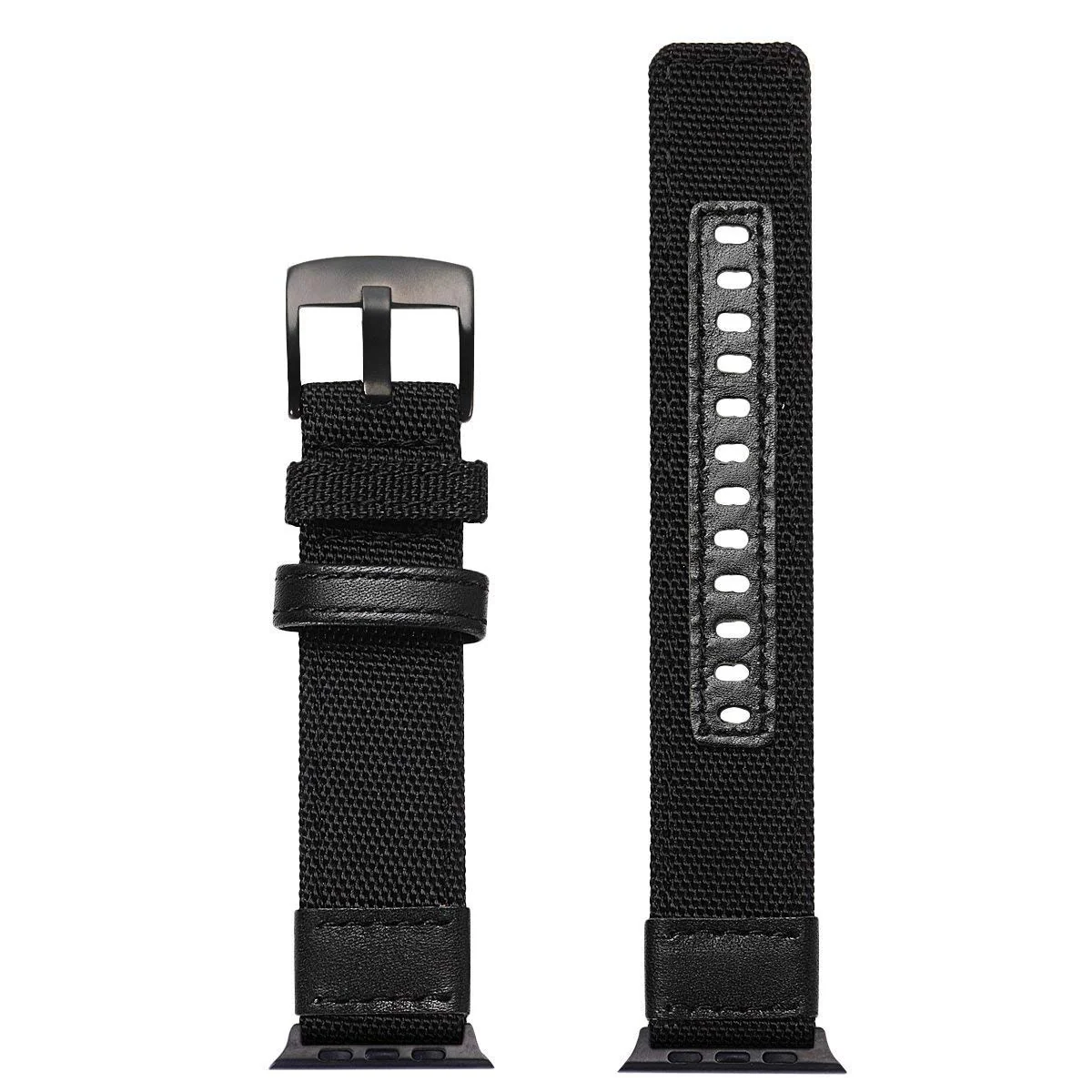DL3 Mobilak Nylon Solo Loop Stretchy Straps For Apple Watch Band 49mm 45mm 44mm 42mm 41mm 40mm 38mm, Elastic Wristbands for iwatch Series 8 Ultra 7 6 5 4 3 2 1 Se (A. , 38MM/40MM/41MM) - A.Black