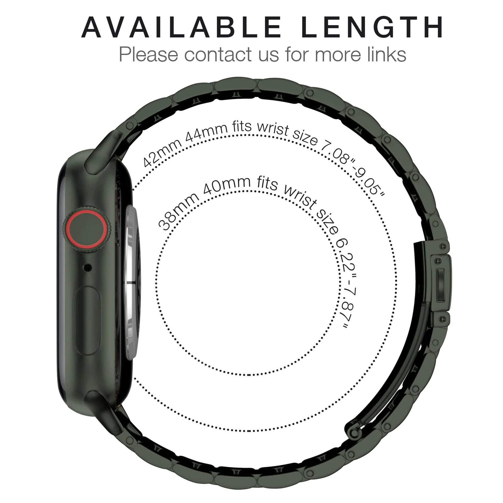 DL3 Mobilak Stainless Steel Band with Case Compatible with Apple Watch Band 45mm Series 9/8/7, Men Woman Business Strap with Protective Bumper Cover for iWatch Series 7/8/9 45mm (Olive) - Olive Green