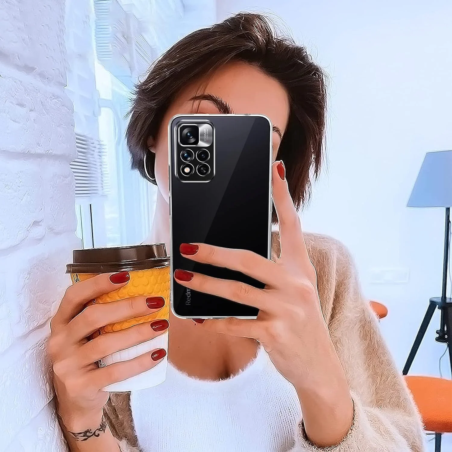 DL3 Mobilak Case Compatible with Xiaomi Redmi Note 11 Pro Plus 5G Case Crystal Soft TPU Gel Case Flexible Silicone Anti-Scratch Camera Protection TPU Cover - Clear